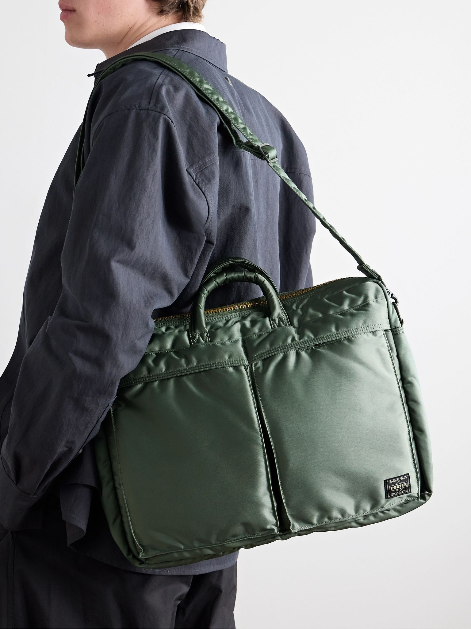 Tanker 2Way Nylon-Twill Briefcase Green - 6