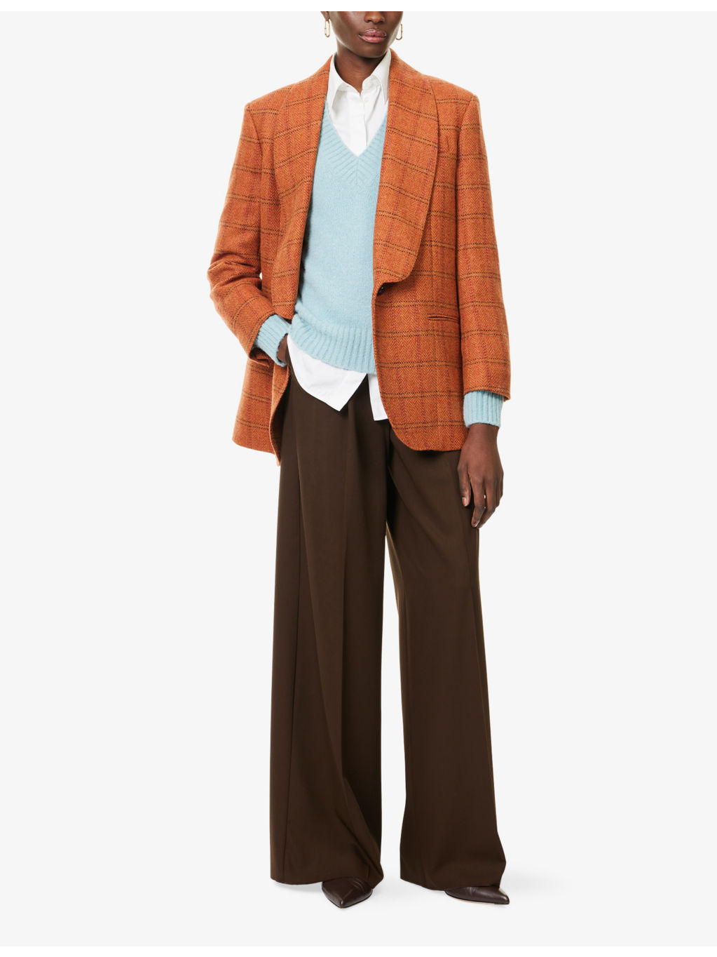 Mintea Check Wool-Blend Blazer - 2