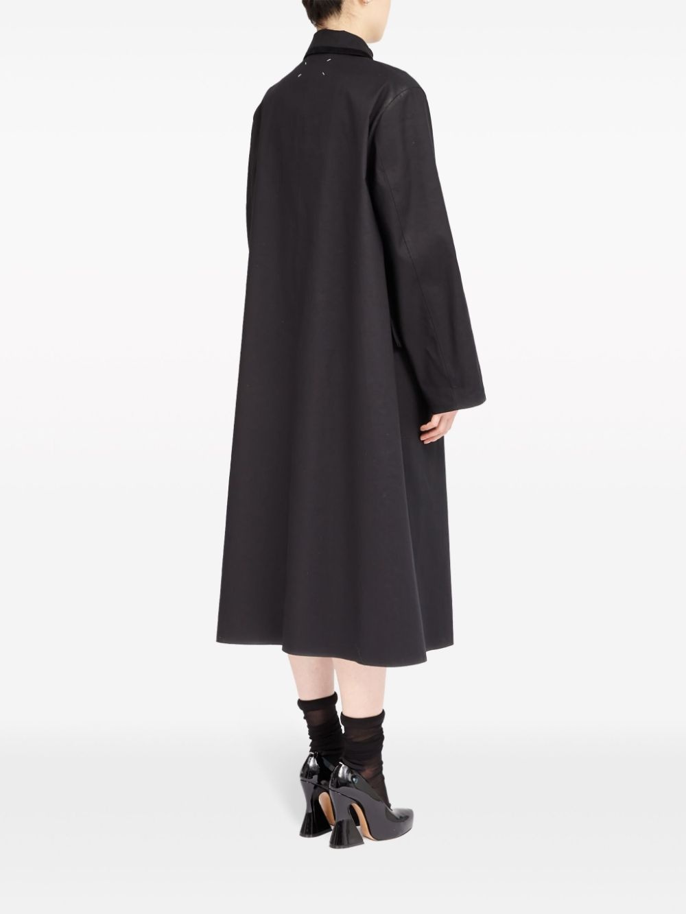 coated cotton single-breasted coat - 5