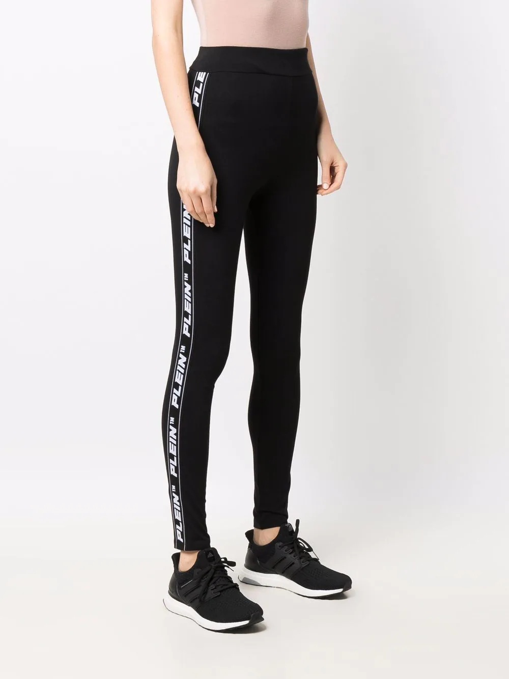 logo-print jersey leggings - 3
