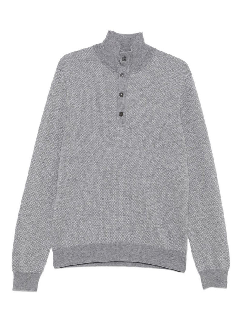 button-fastening sweater 1