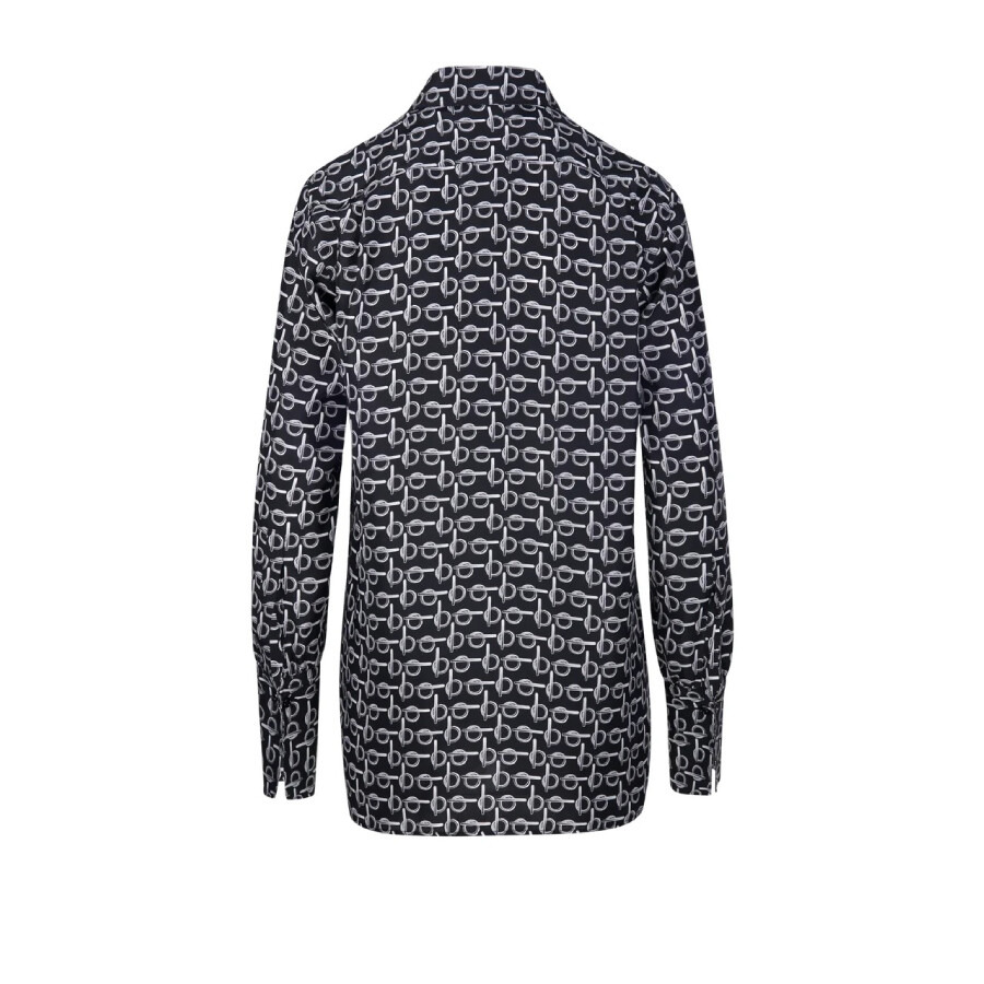 Burberry B Jacquard Classic Collar Silk Shirt - 6
