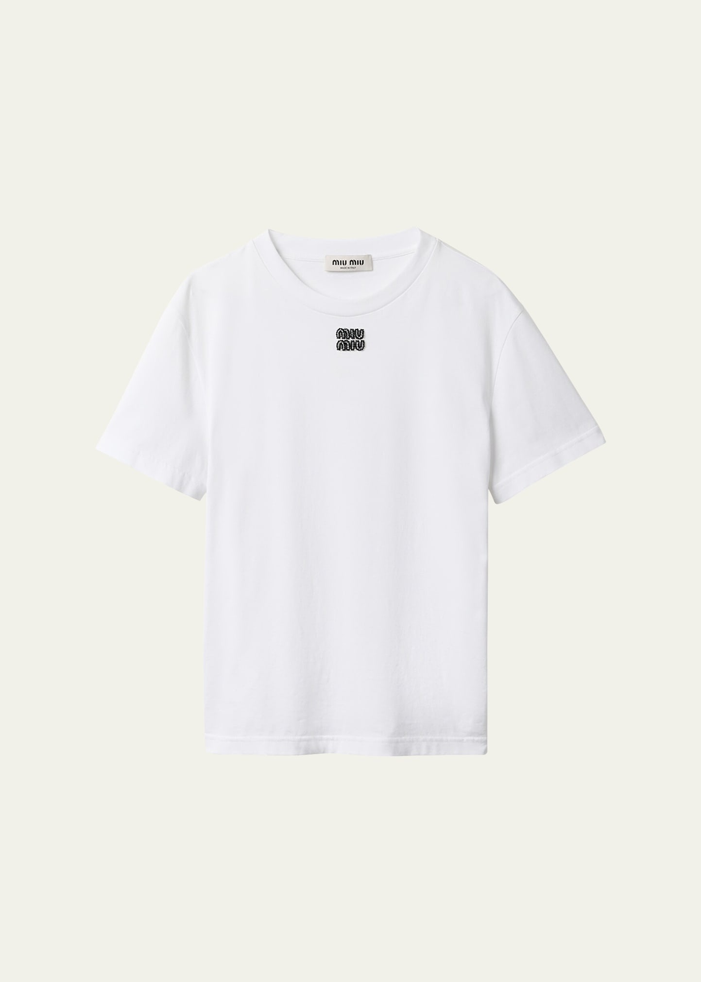 Miu Miu Logo Oversized Jersey T-Shirt | bergdorfgoodman