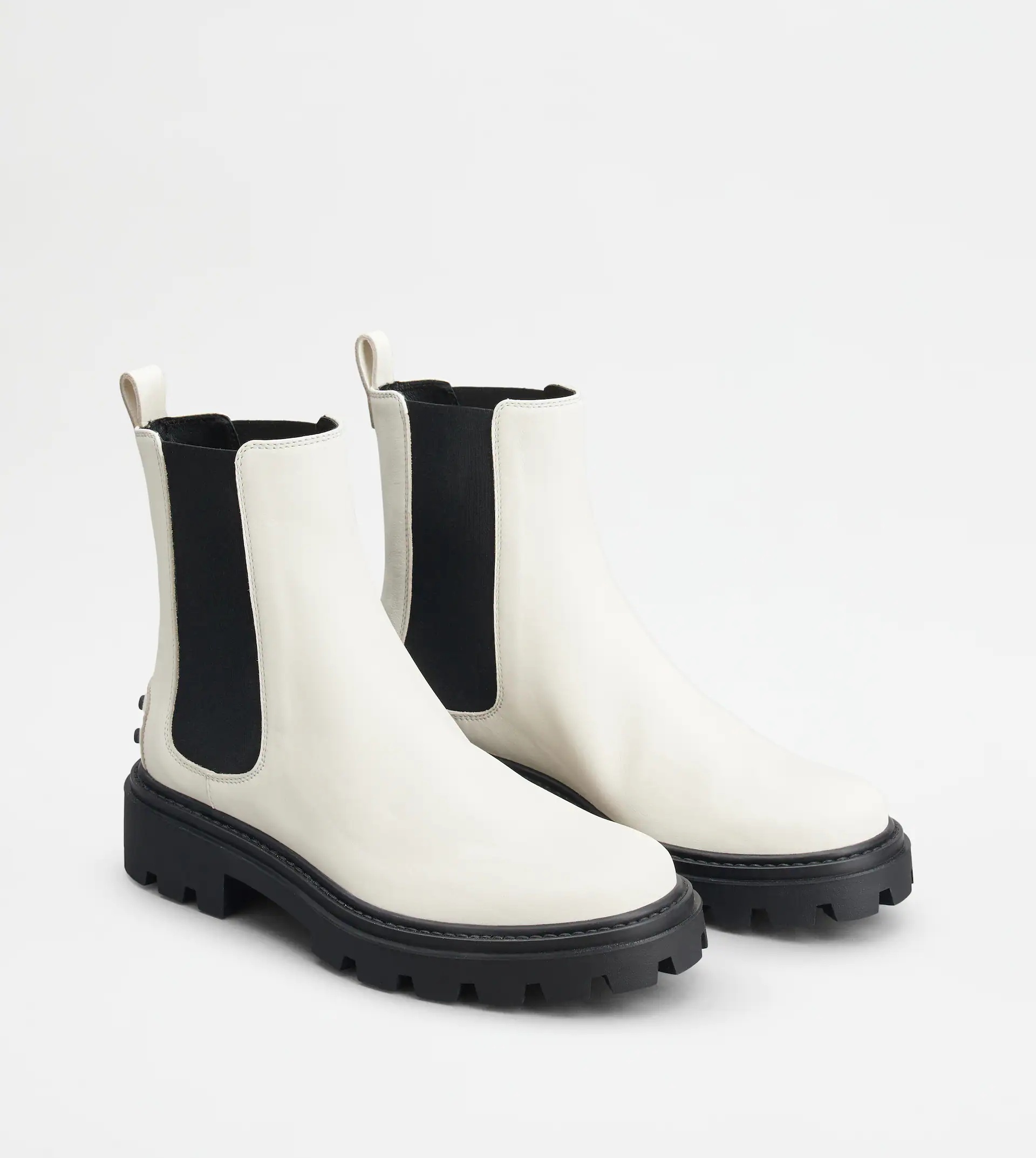 TOD'S CHELSEA BOOTS IN LEATHER - WHITE - 3