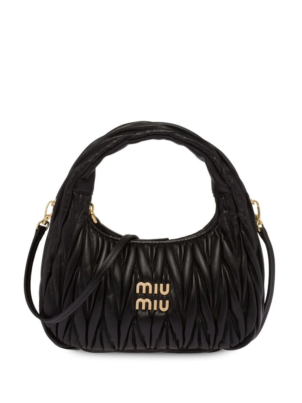 Miu Miu Women Wander Matelassé Nappa Leather Small Hobo Bag - 1