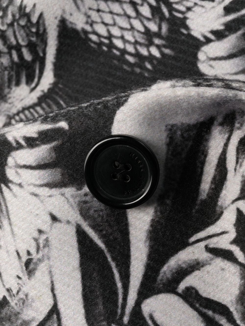 tattoo-print wool coat - 6