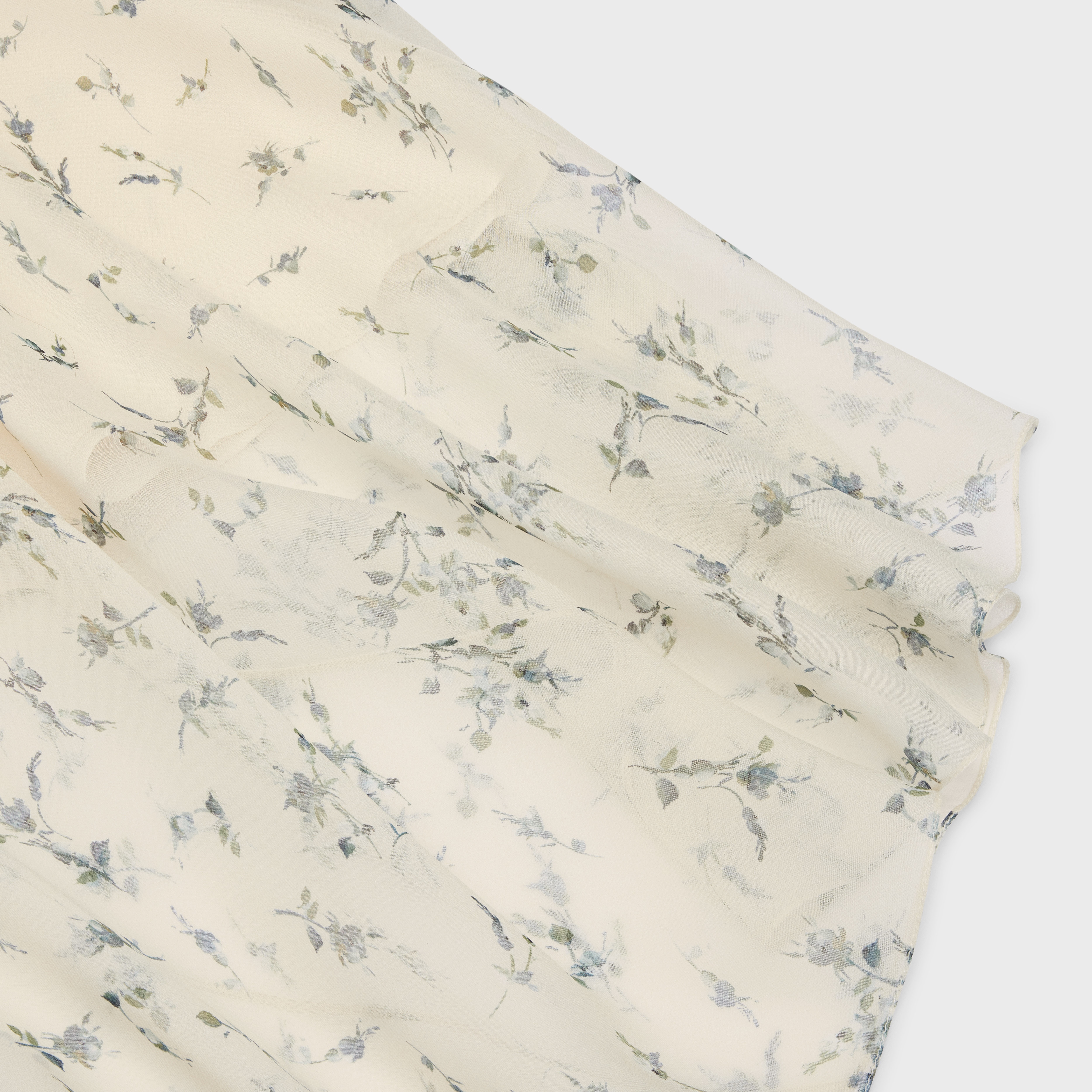 OPEN BACK foulard dress in muslin - 4