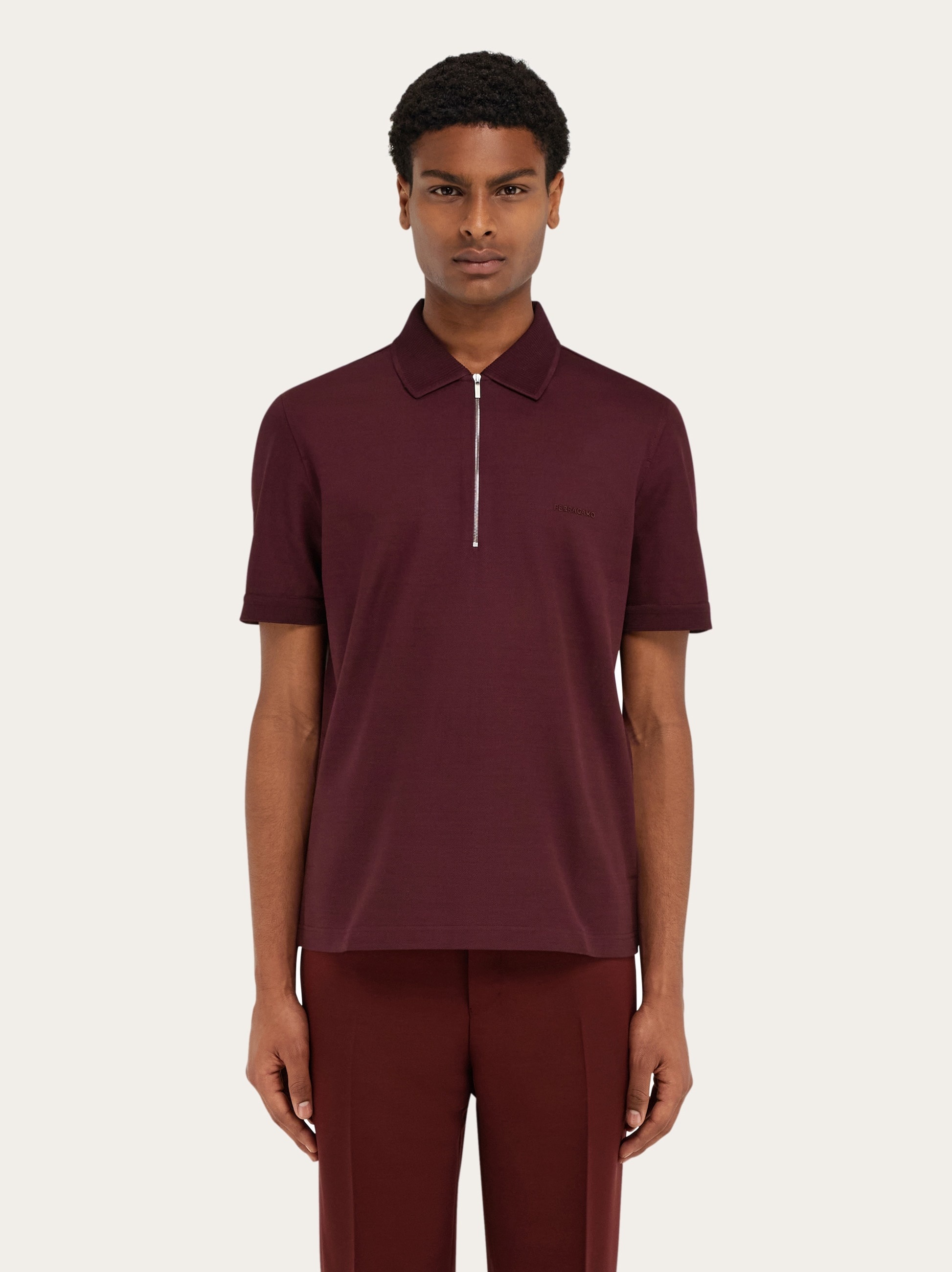 Polo shirt with zip collar - 2