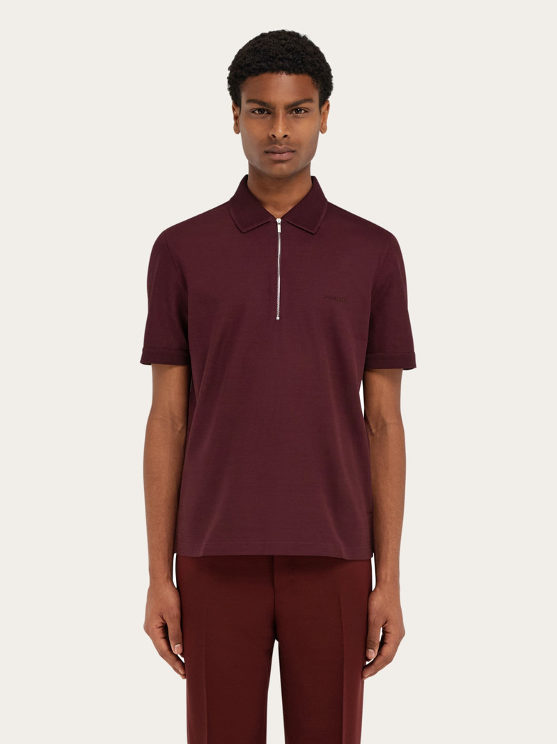 FERRAGAMO Polo shirt with zip collar outlook