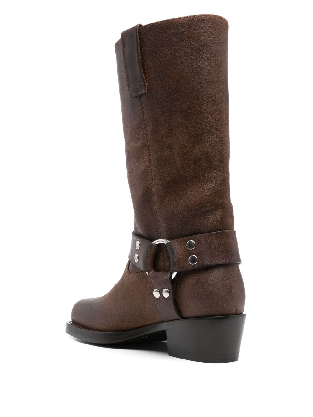 45mm buckle-strap leather boots - 3