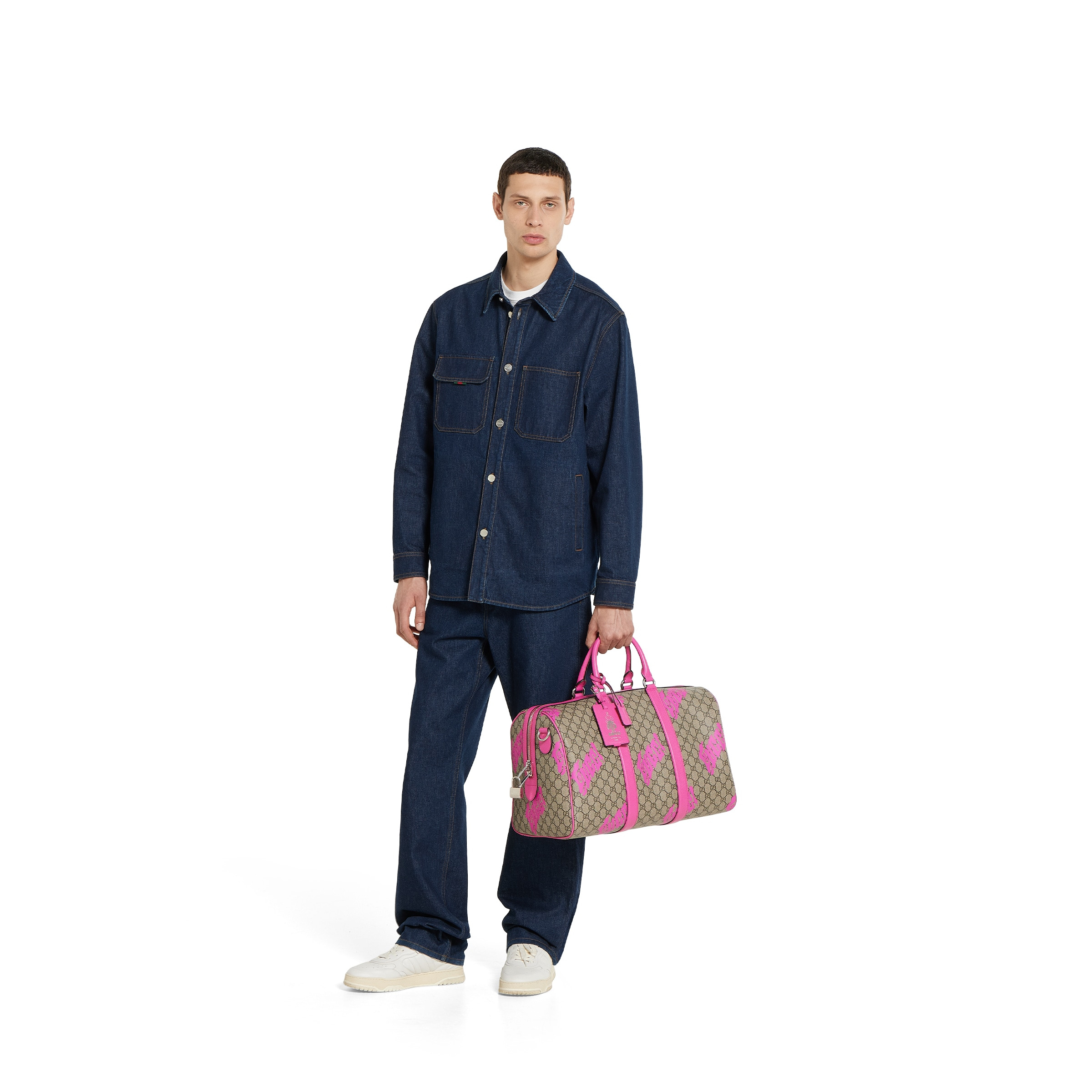 Medium duffle bag with print - 3
