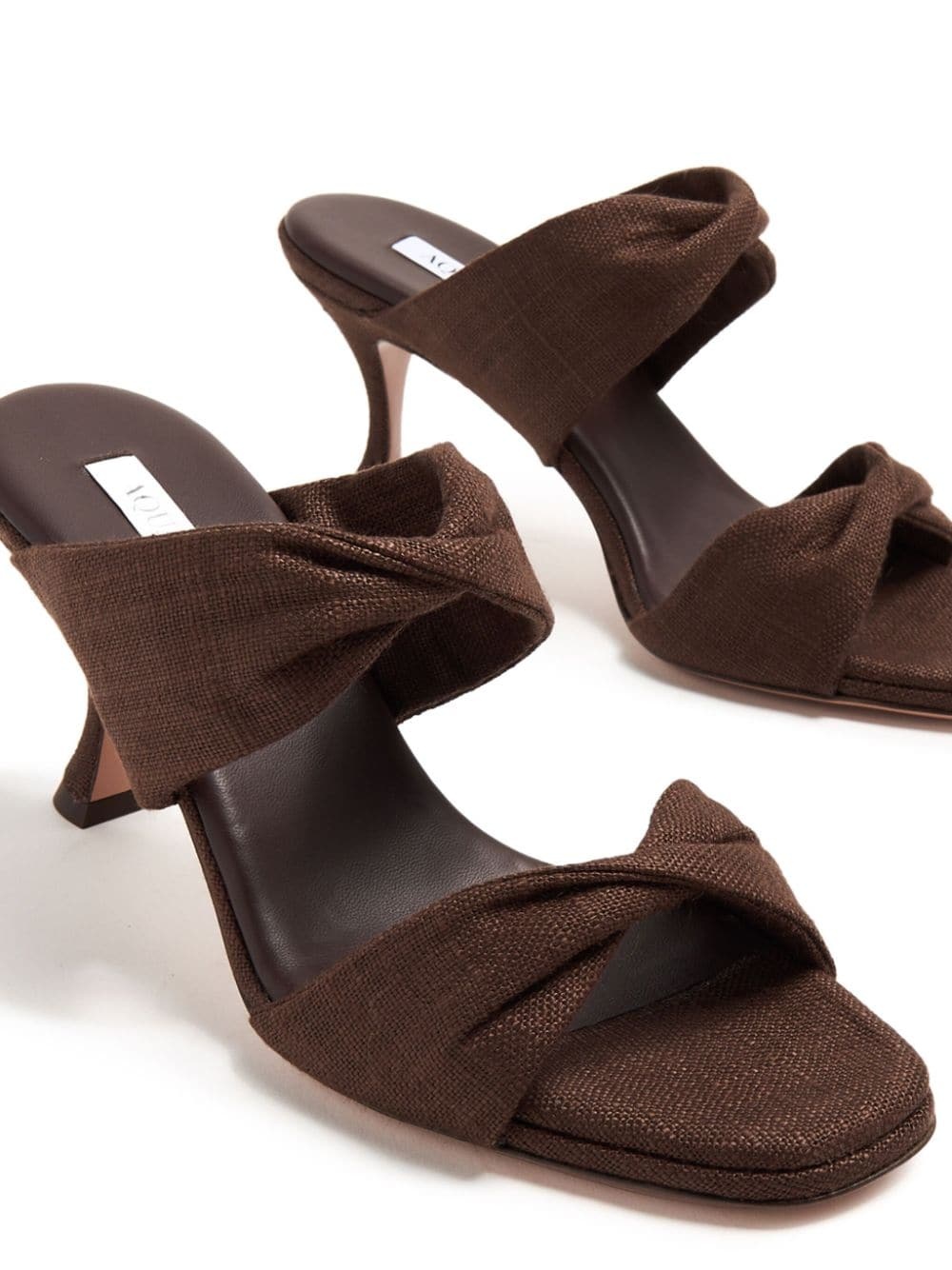 Twist-strap 75mm sandals - 4