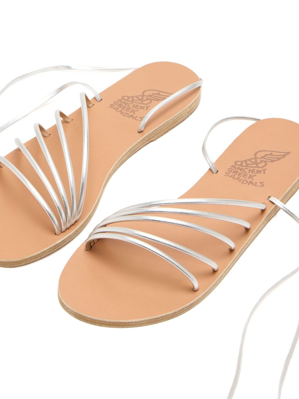Ipoliti leather lace-up flat sandals - 4