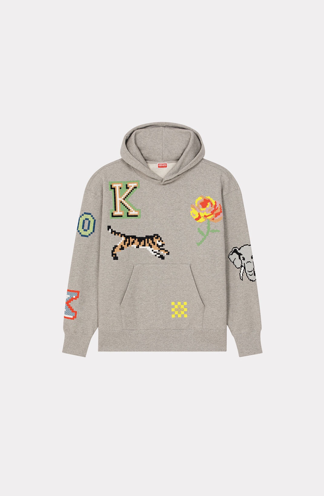 KENZO 'KENZO Pixel' oversized hoodie sweatshirt | REVERSIBLE