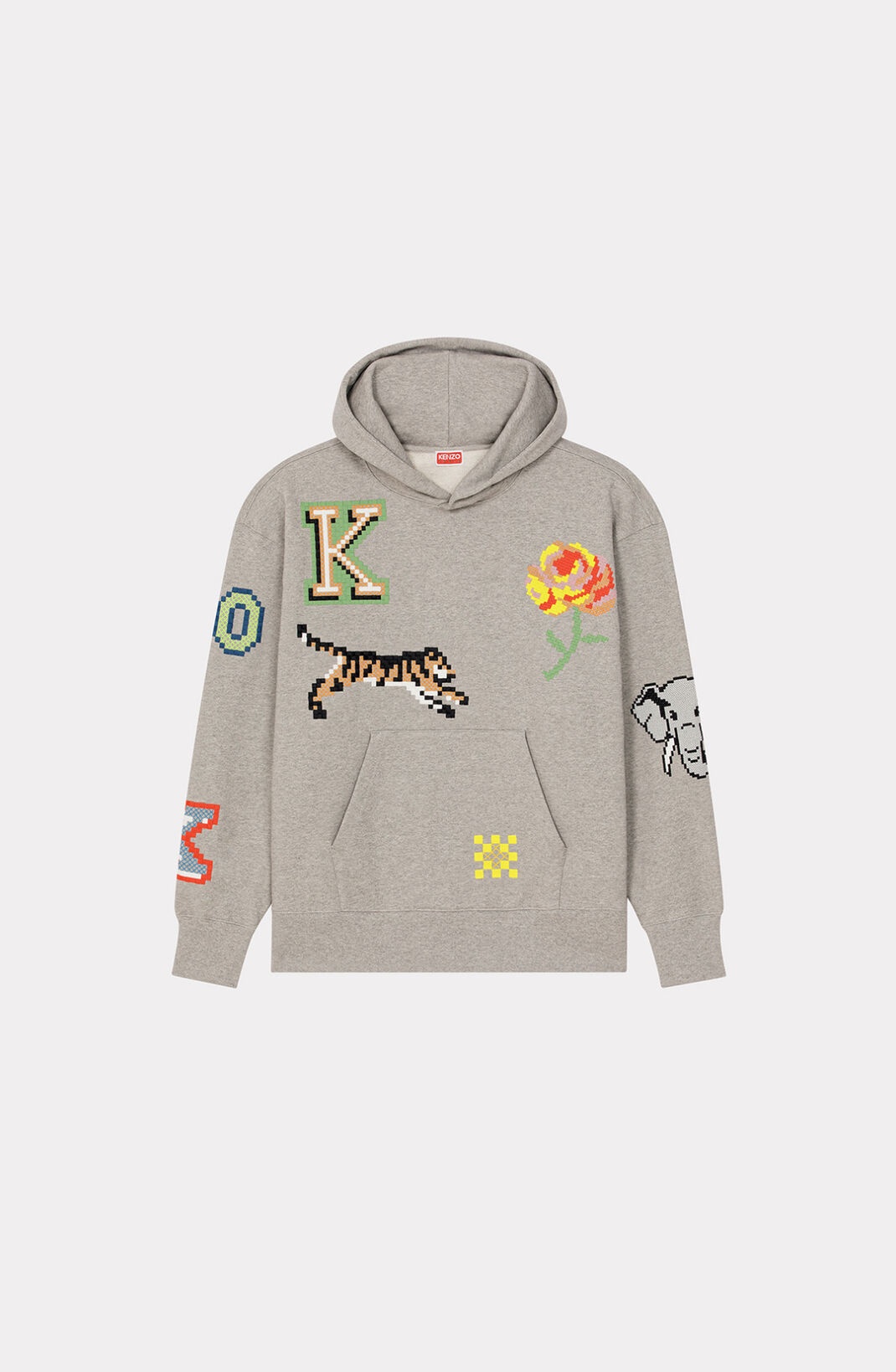 'KENZO Pixel' oversized hoodie sweatshirt - 1