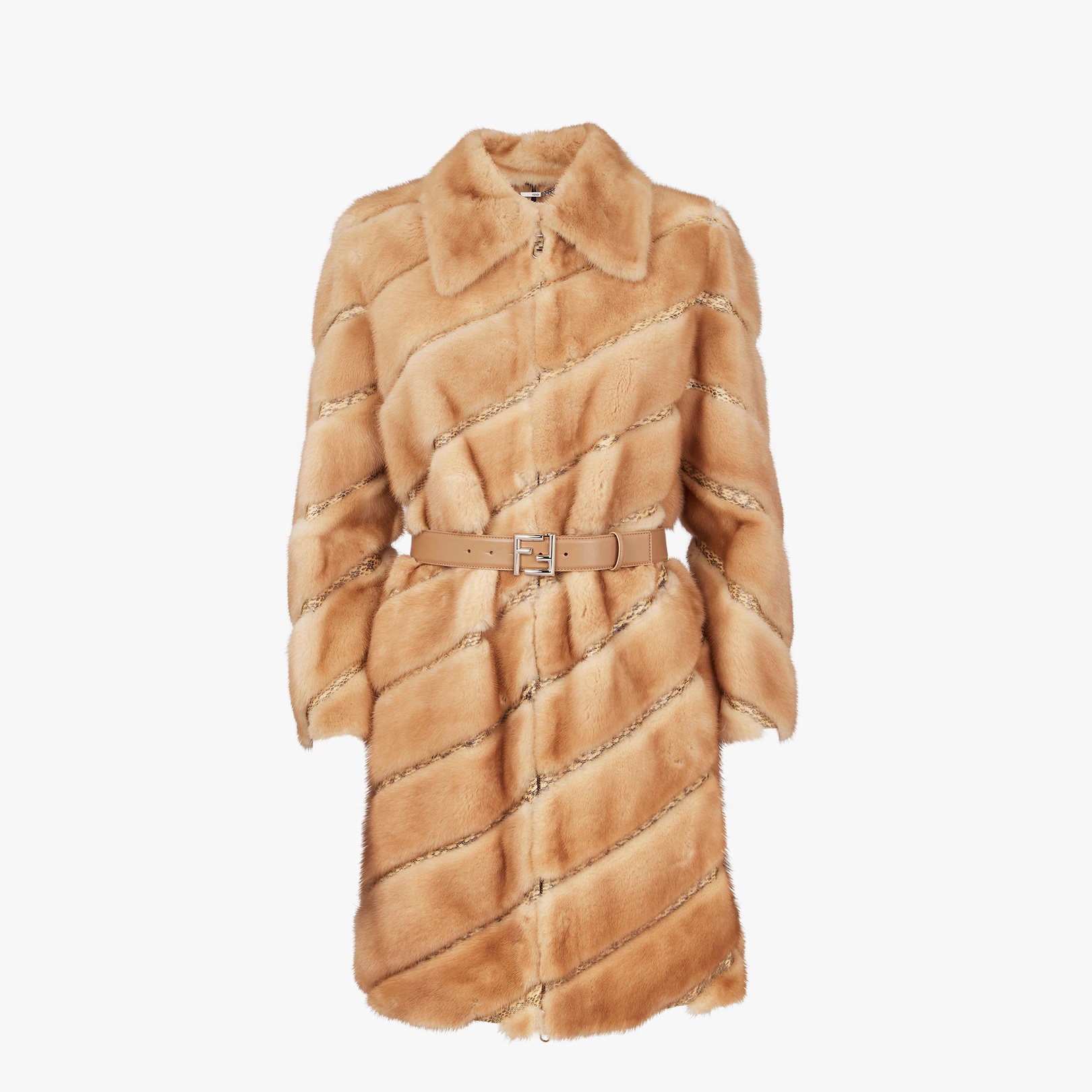 Gold-colored mink coat - 1