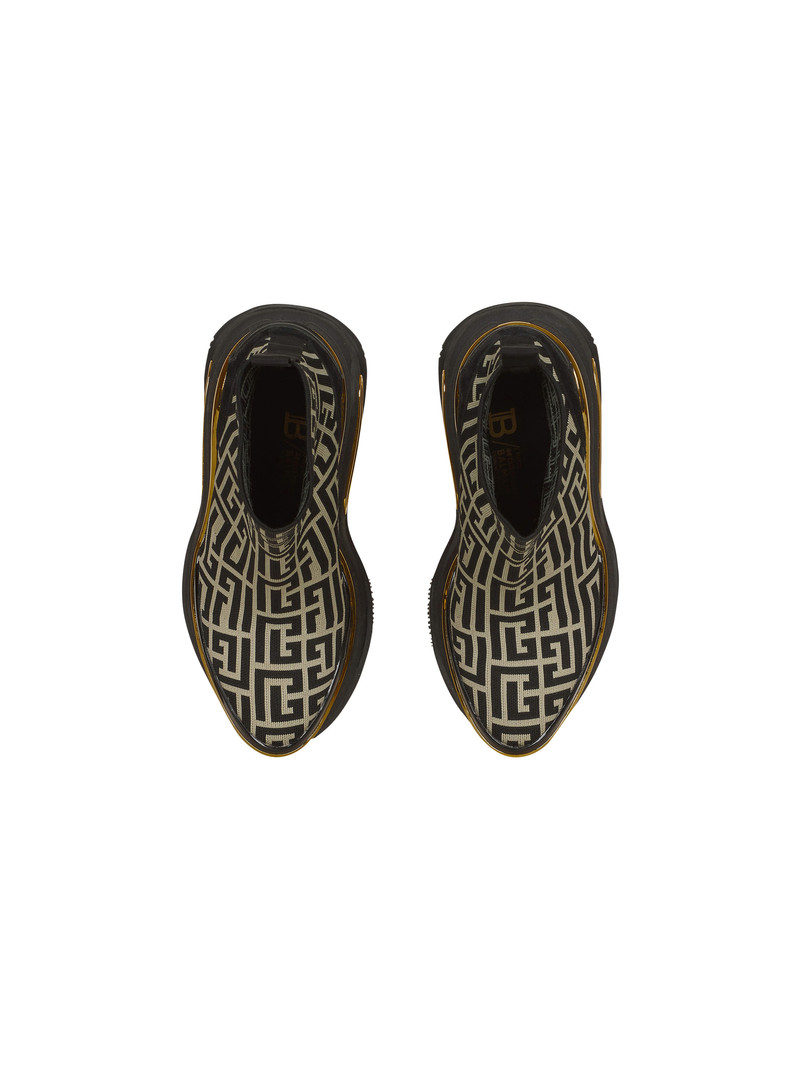 Bicolor and suede B-Bold wedge sneakers 3