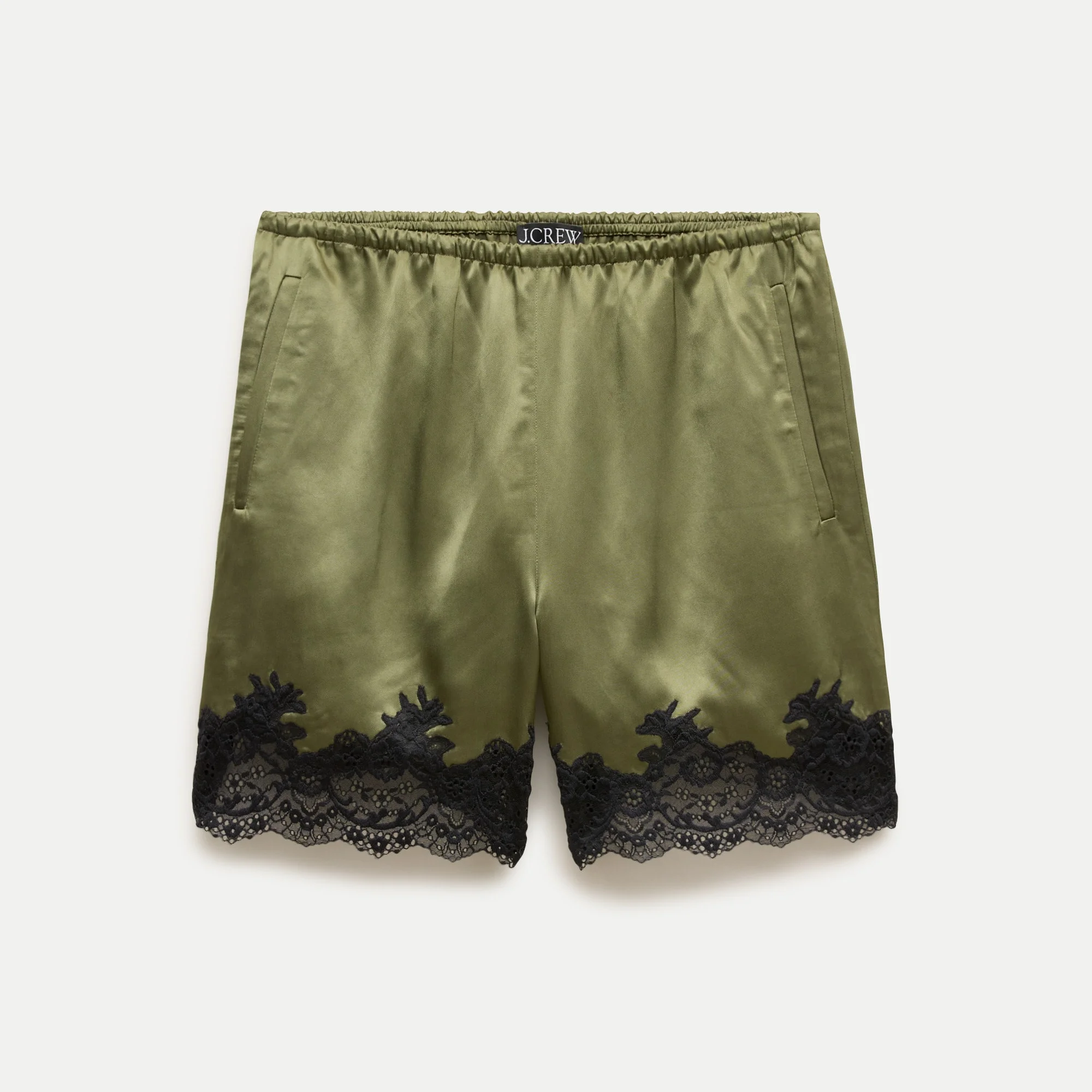 Cosmo lace-trim short in luster charmeuse - 1