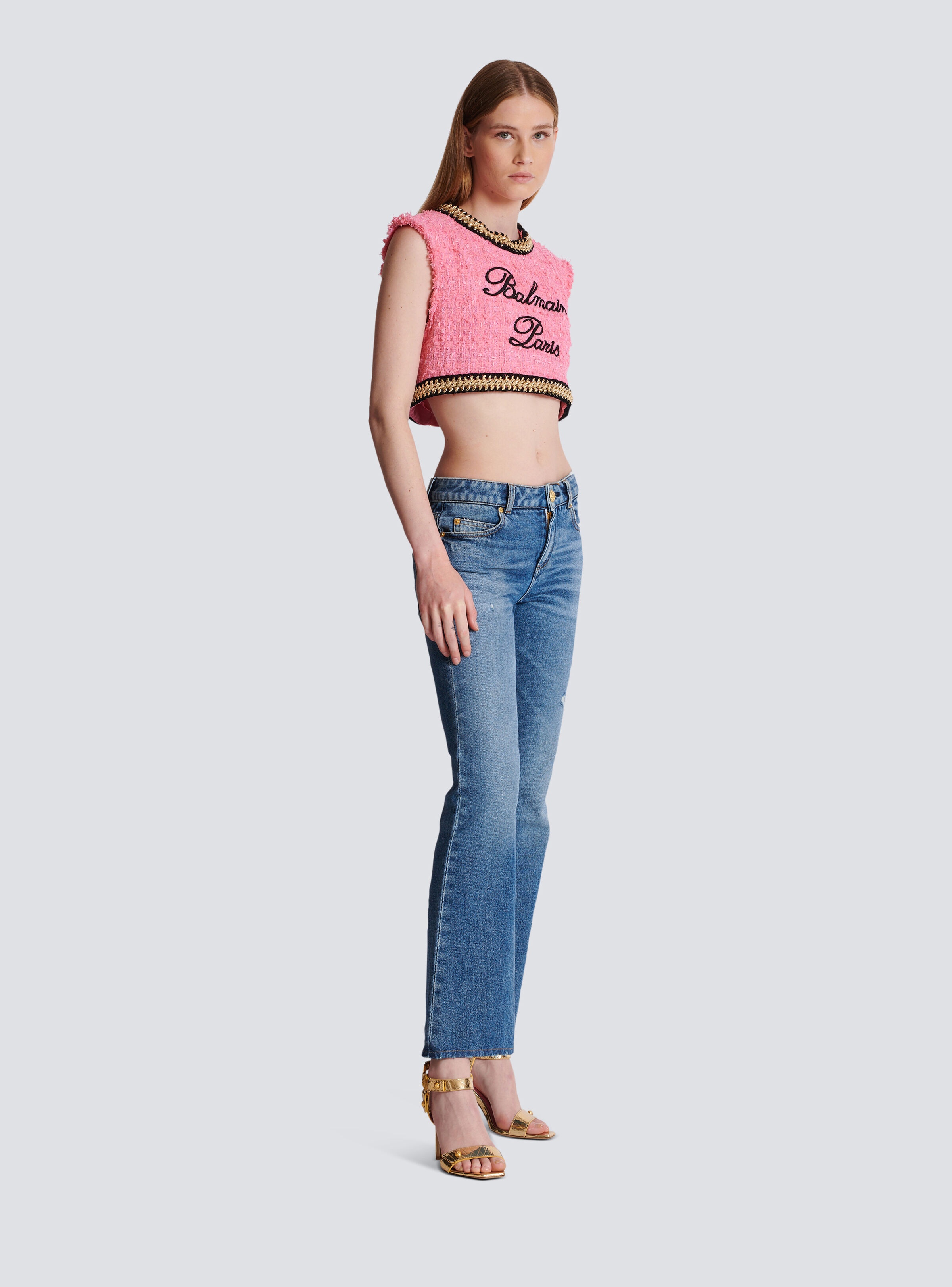 デニム・ジーパン Balmain Denim Flare Jeans Flared denim jeans - Women | BALMAIN
