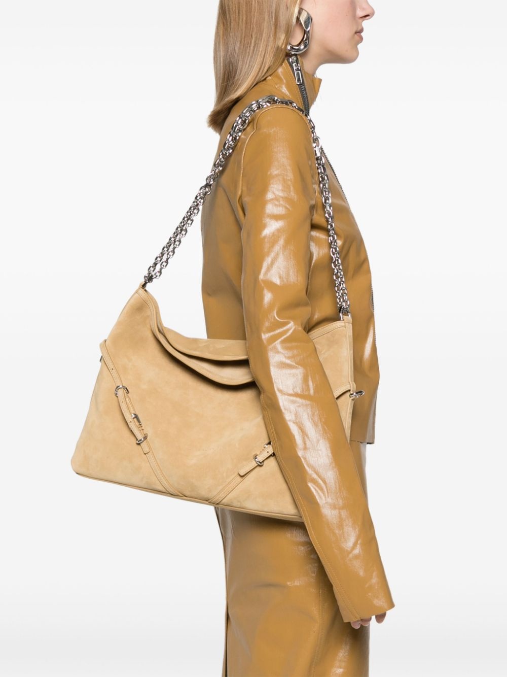 medium Voyou suede shoulder bag - 2