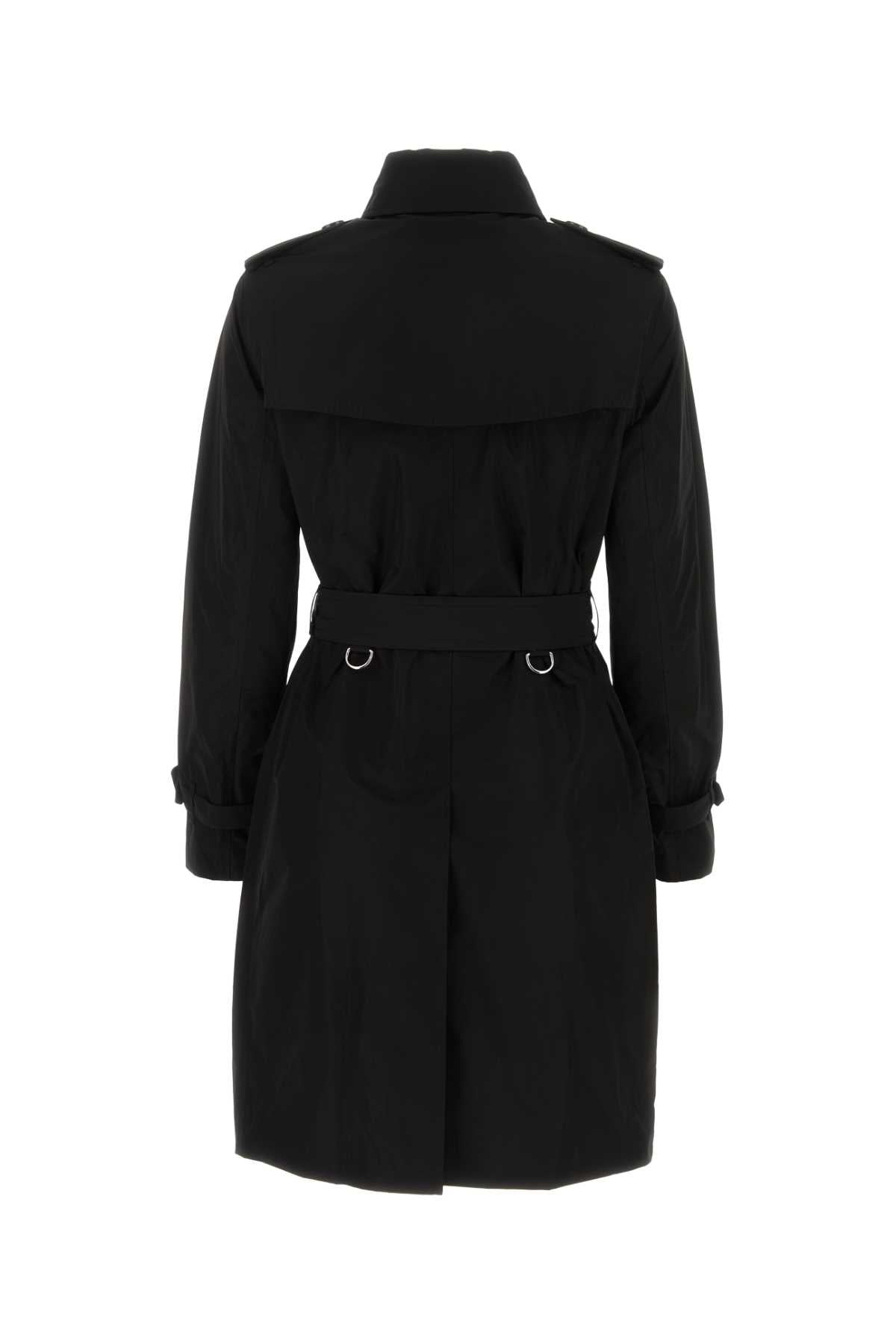 Burberry Women Black Polyester Trench Coat - 2