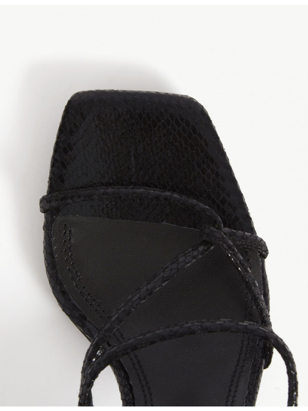 Faye snakeskin-embossed leather strappy sandals - 5
