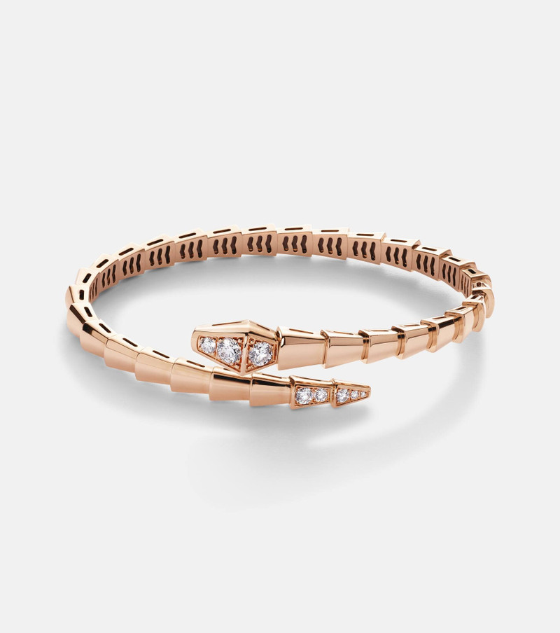 Serpenti Viper 18kt rose gold bracelet with diamonds - 1