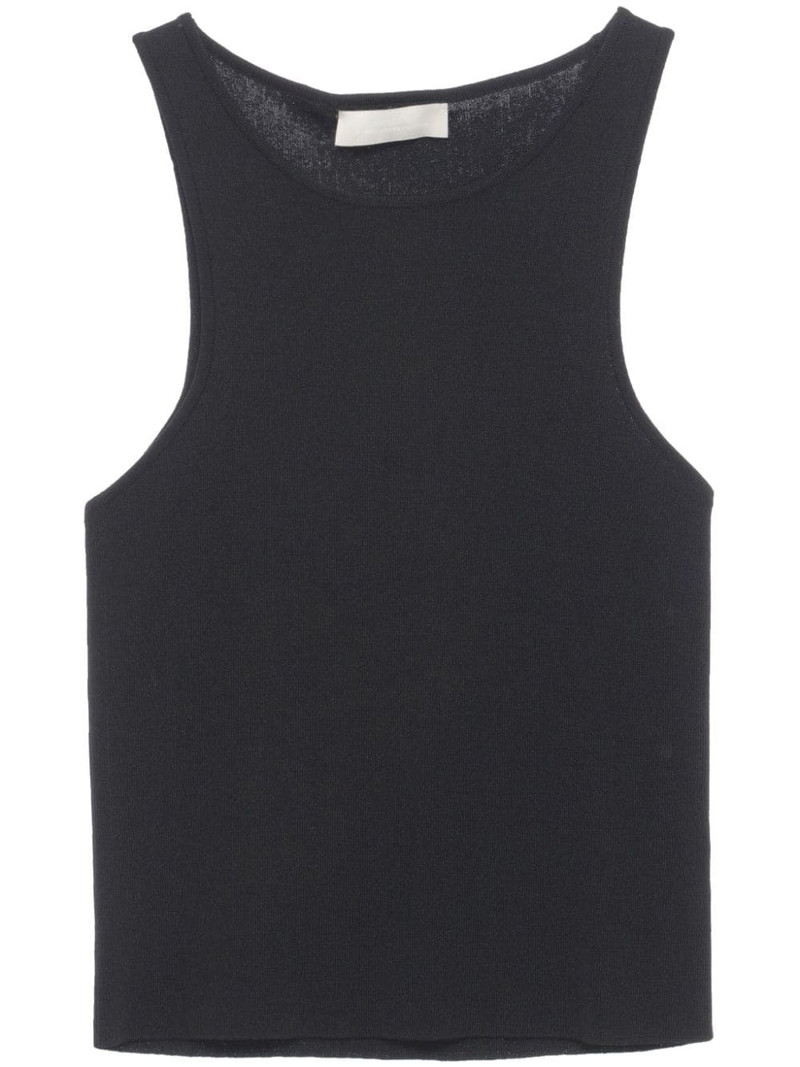 fine-ribbed crew-neck tank top 1