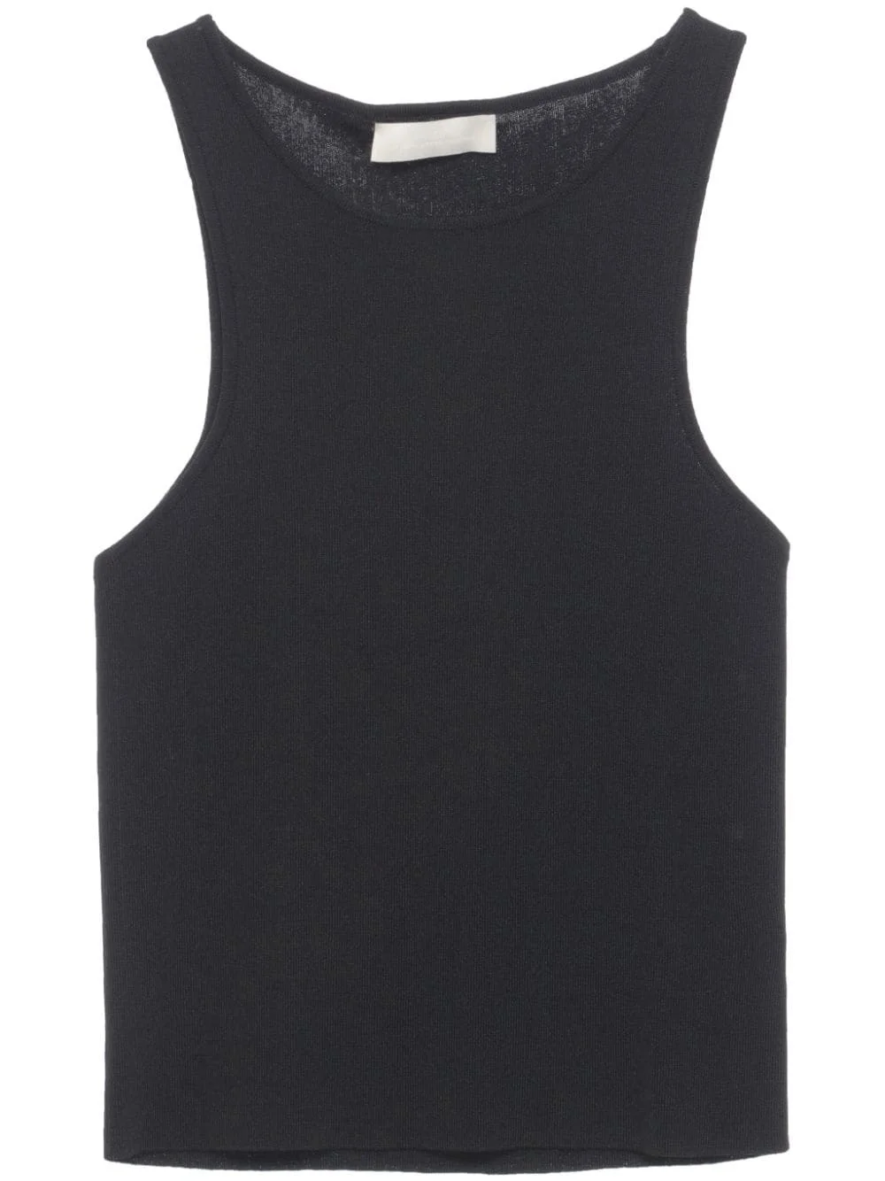 fine-ribbed crew-neck tank top - 1