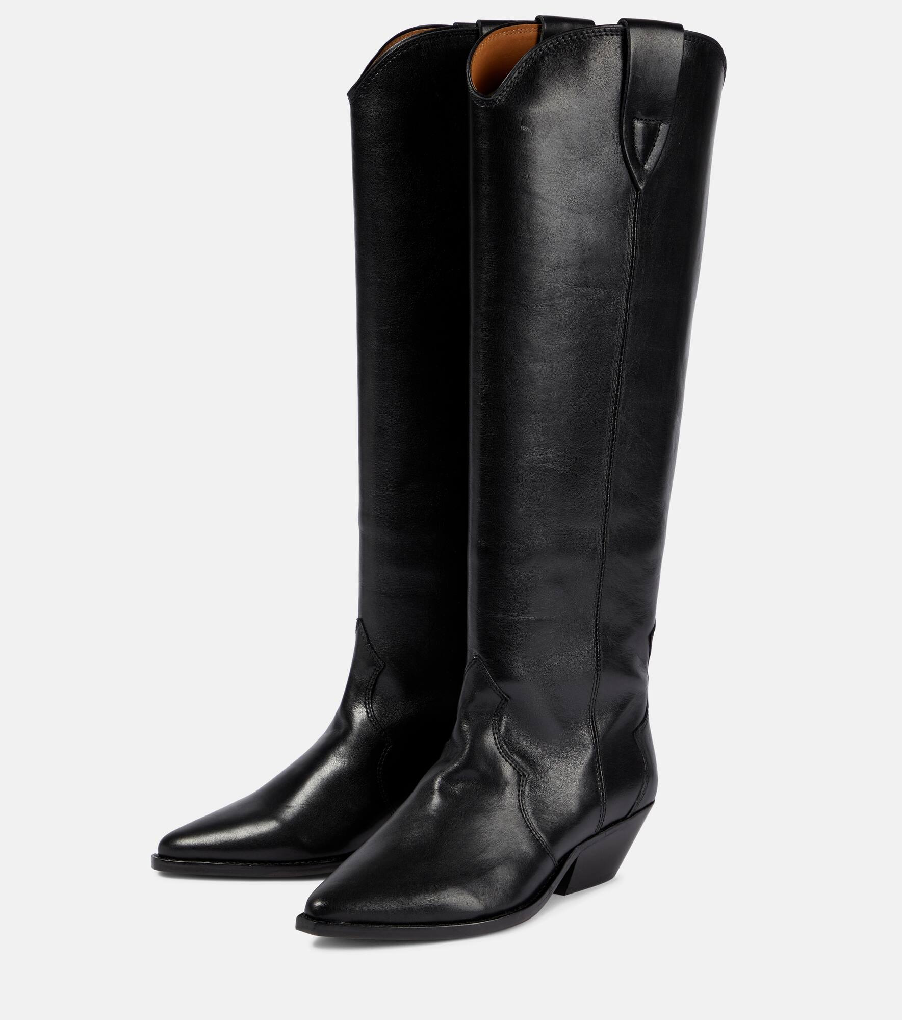 Denvee leather knee-high boots - 4