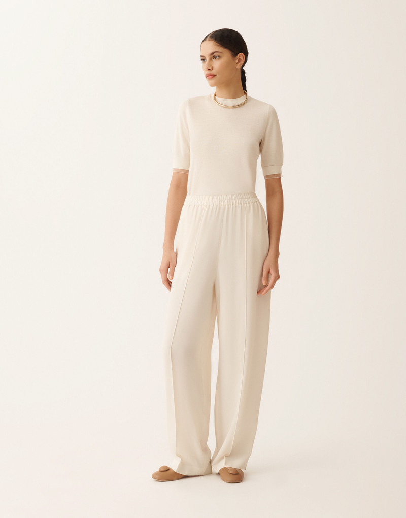 Fluid linen and viscose pants 3