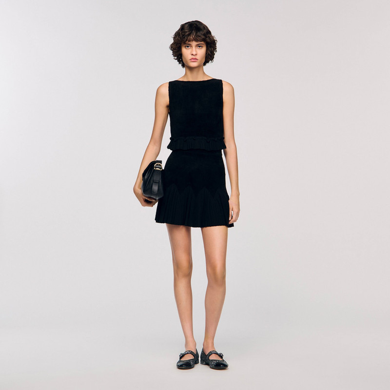 Sandro MINI TWO-TONE SKIRT outlook