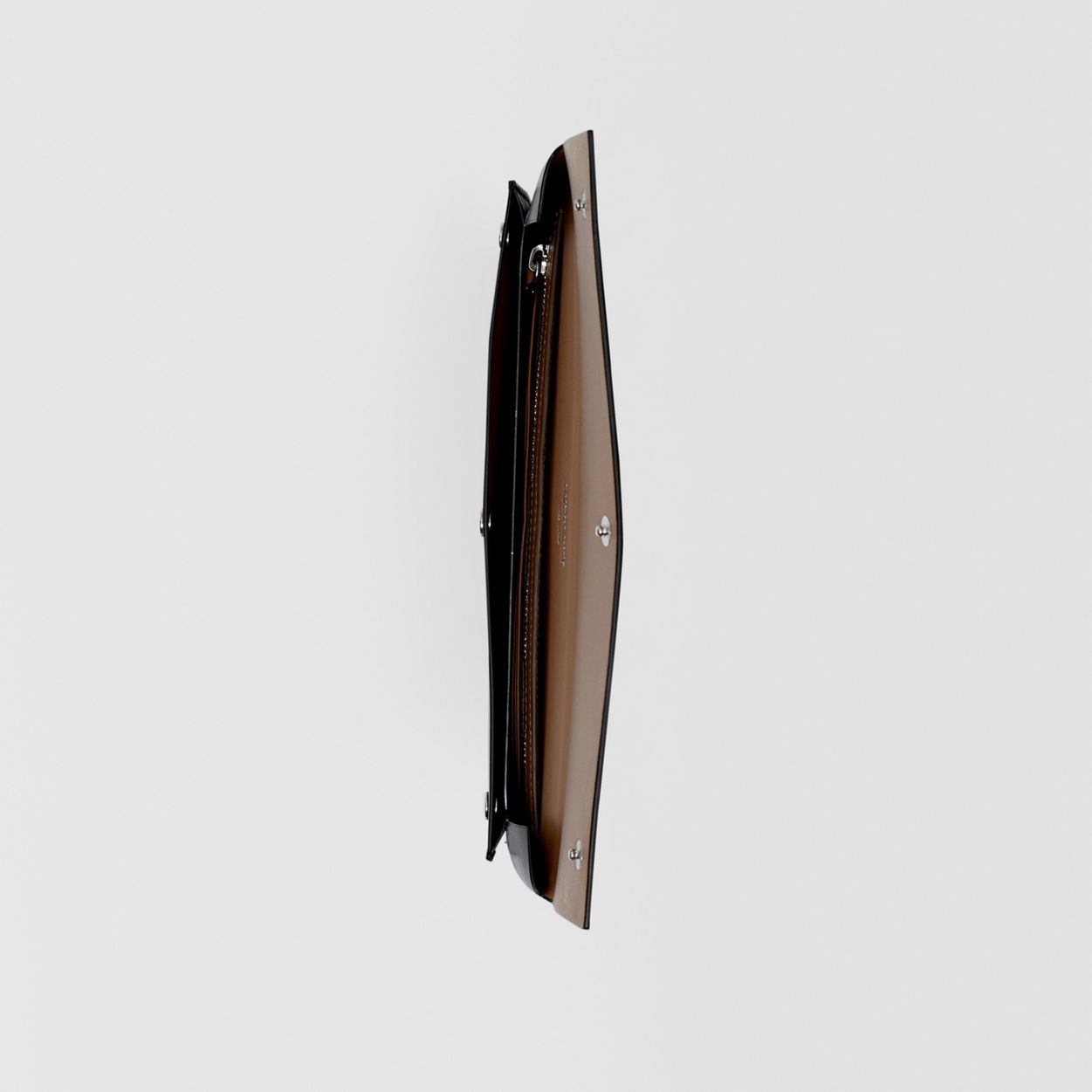 Large Suede and Leather Envelope Pouch - 5