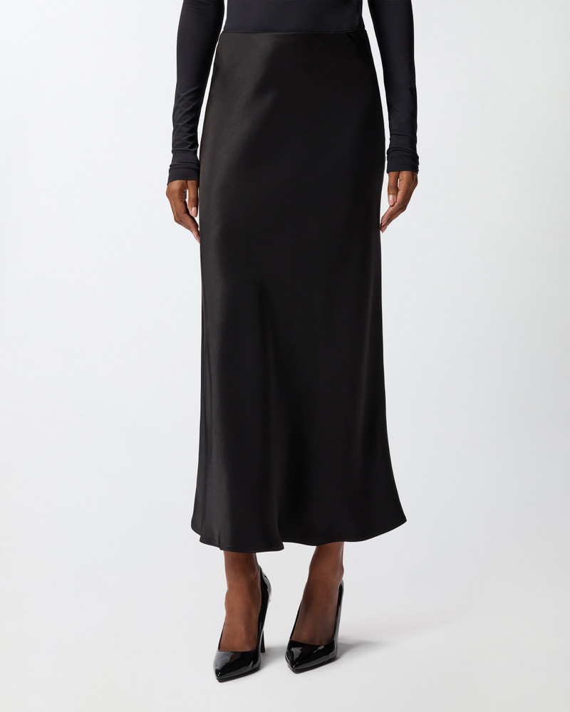 LONG SATIN SKIRT 3