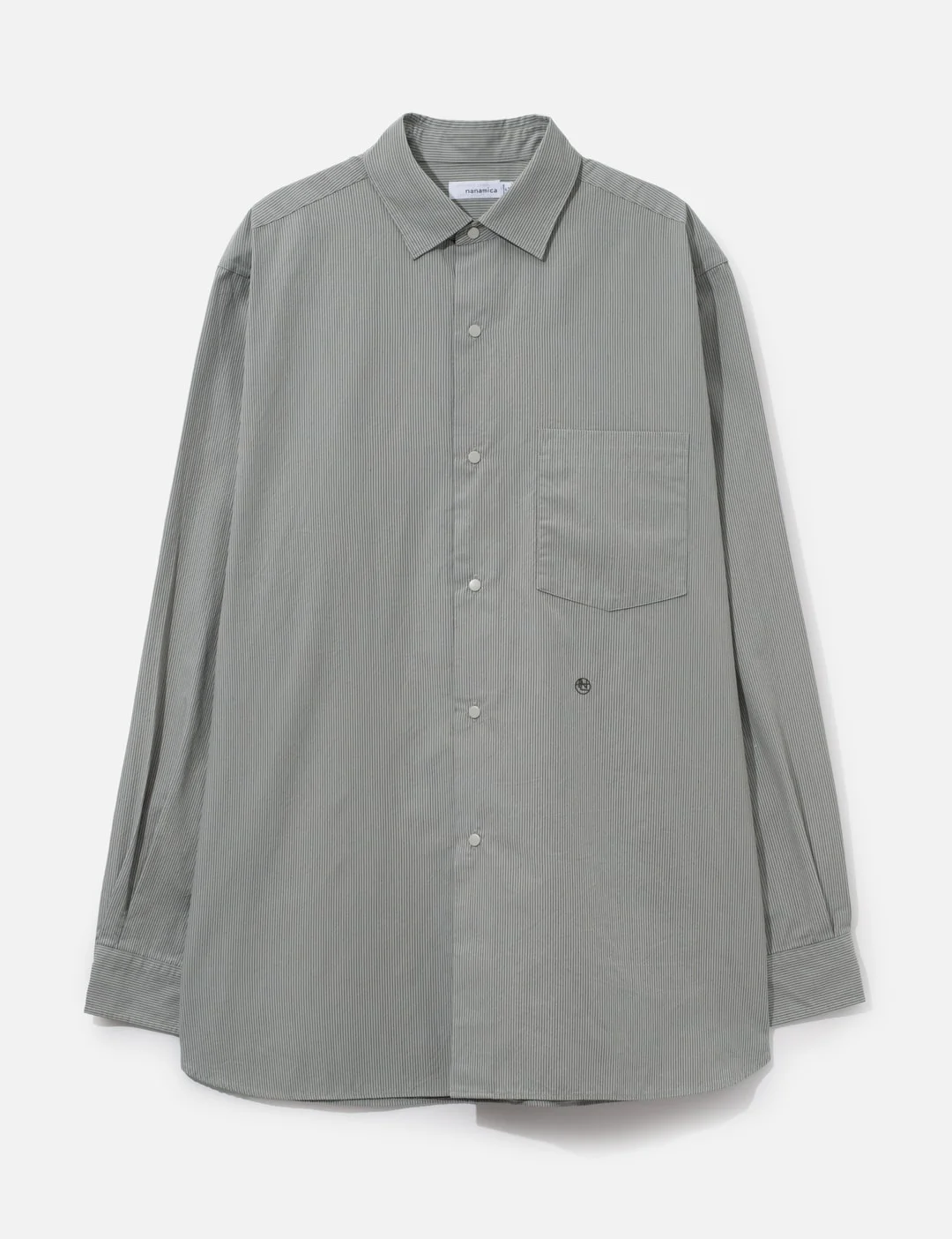 REGULAR COLLAR STRIPED WIND SHIRT - 1