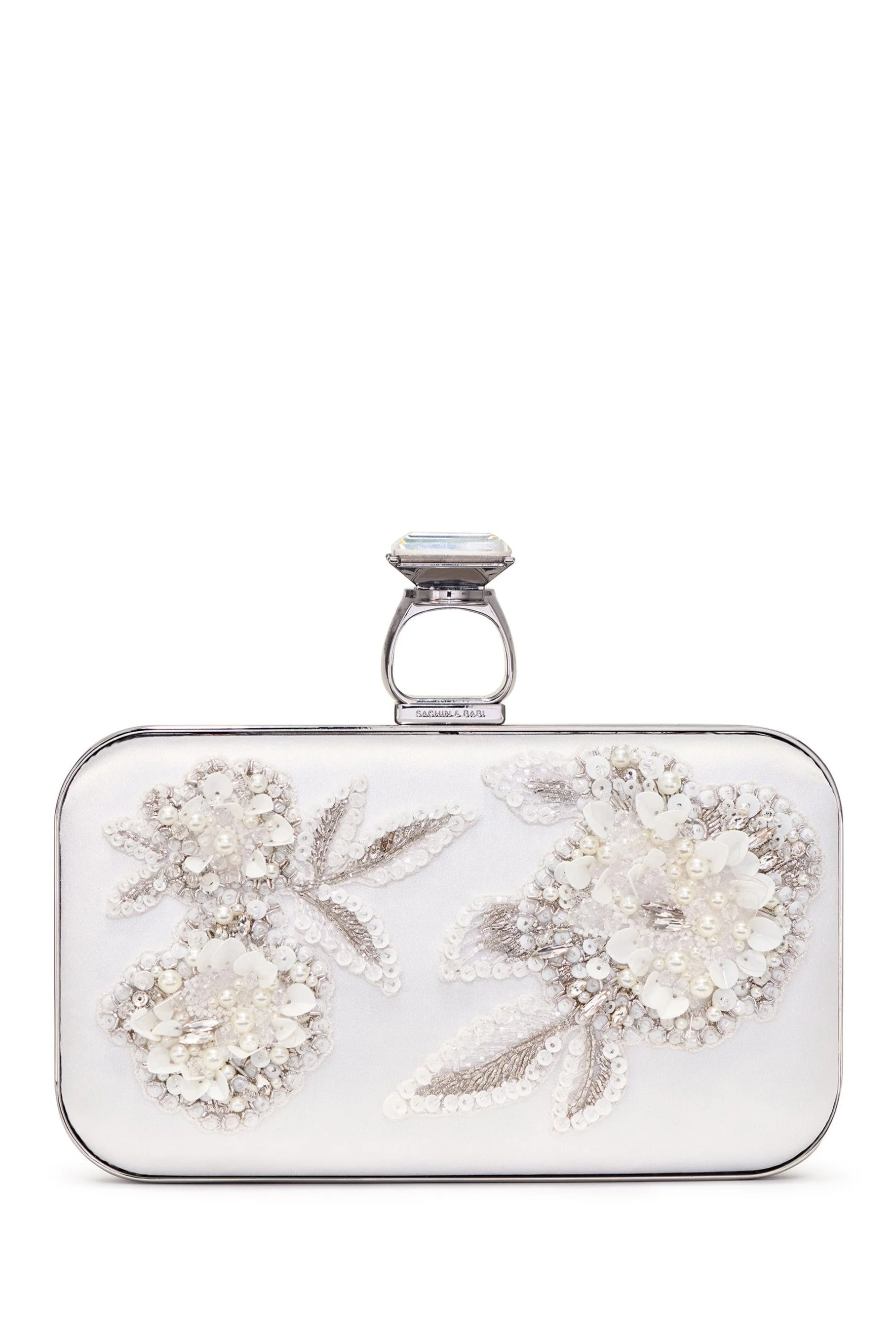 Embellished On The Rocks Clutch - Off White - 1
