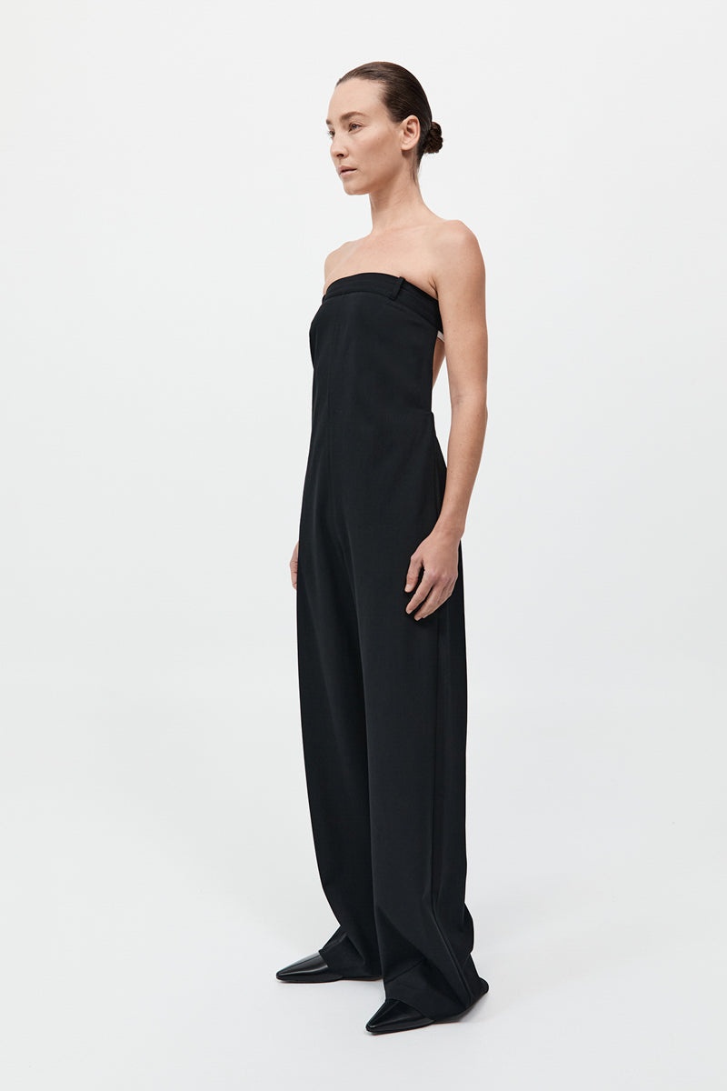 Deconstructed Tailored Jumpsuit - Black - 5