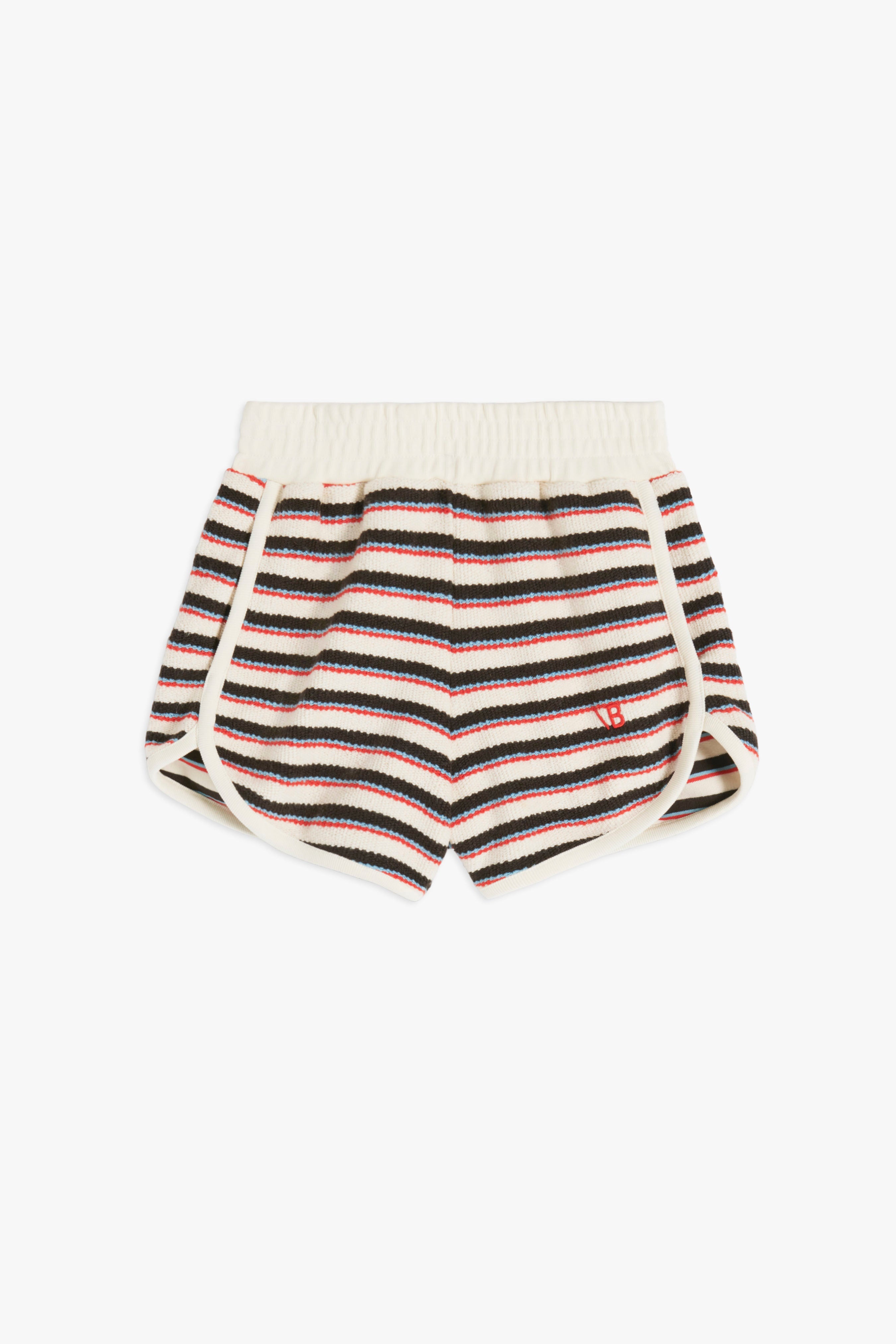 Towelling Shorts in Deckchair Stripe - 1