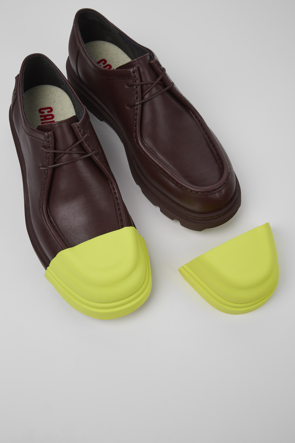 Burgundy leather shoes for men - 6