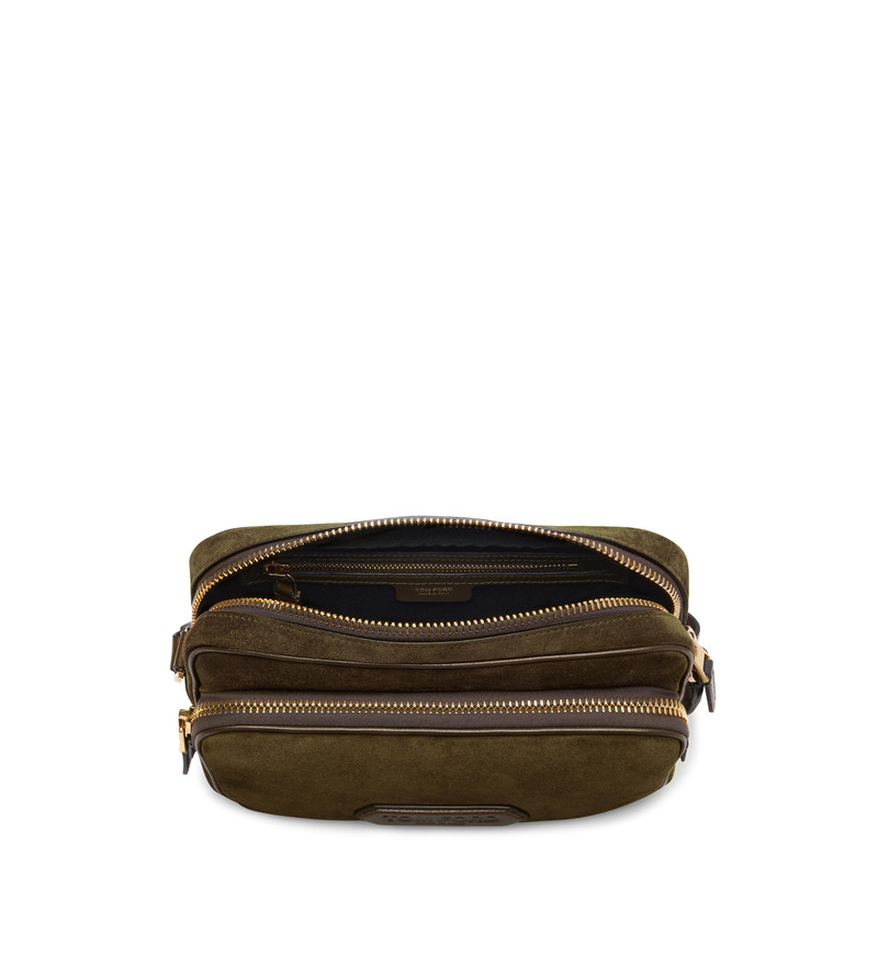 SUEDE DOUBLE ZIP MESSENGER 4