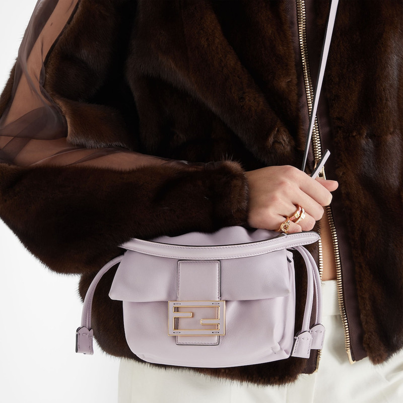 Mamma Baguette Small Anemone purple nappa leather mini-bag 2