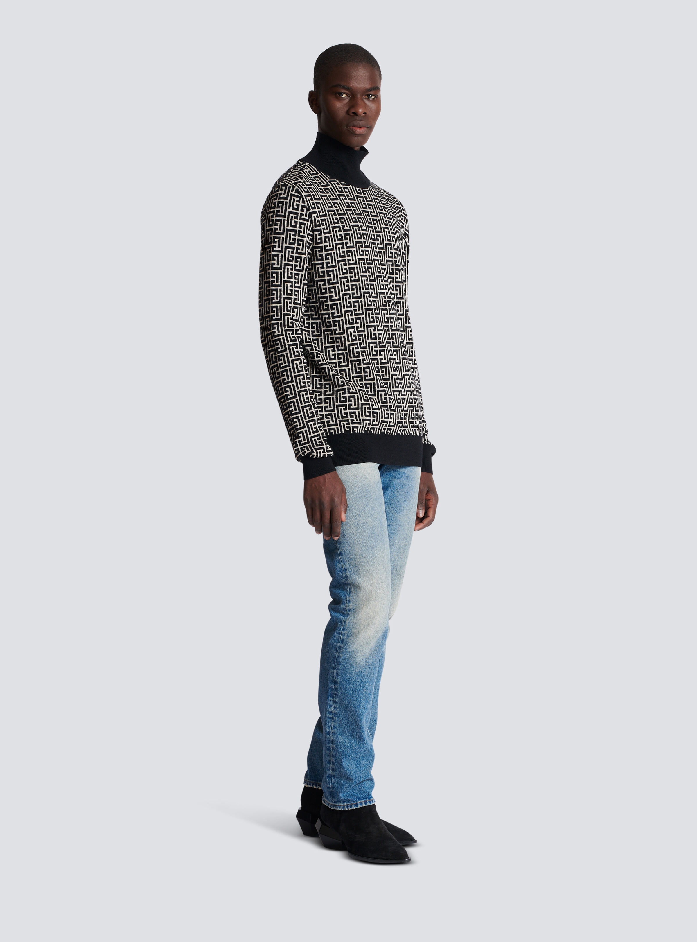 Wool turtleneck sweater - 3