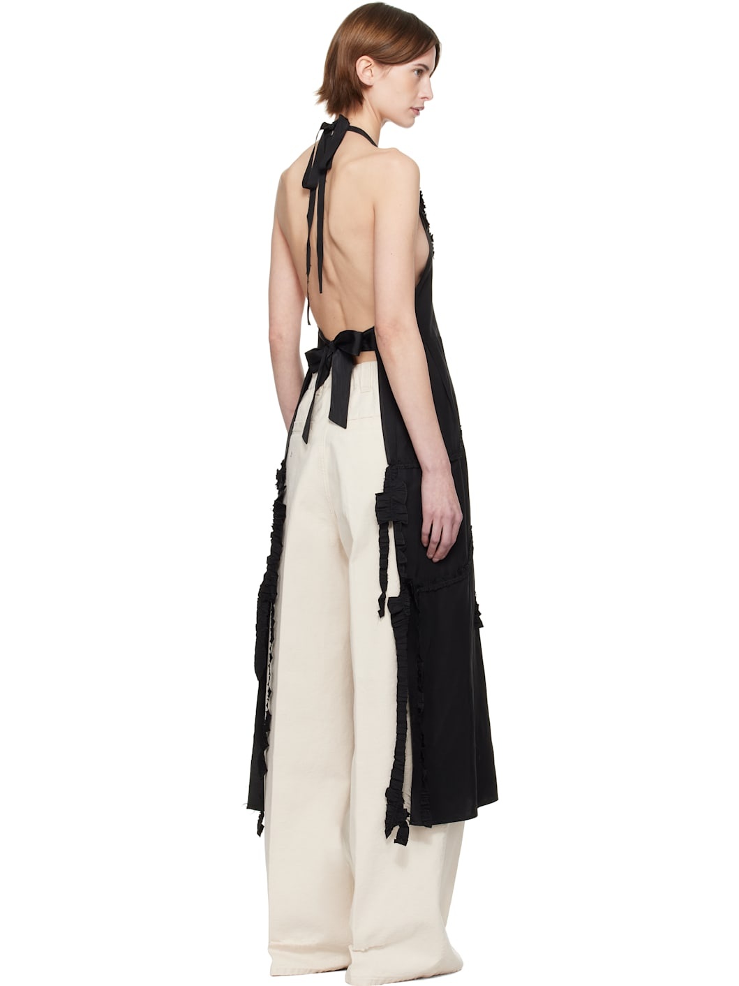 Black Apron Midi Dress - 3