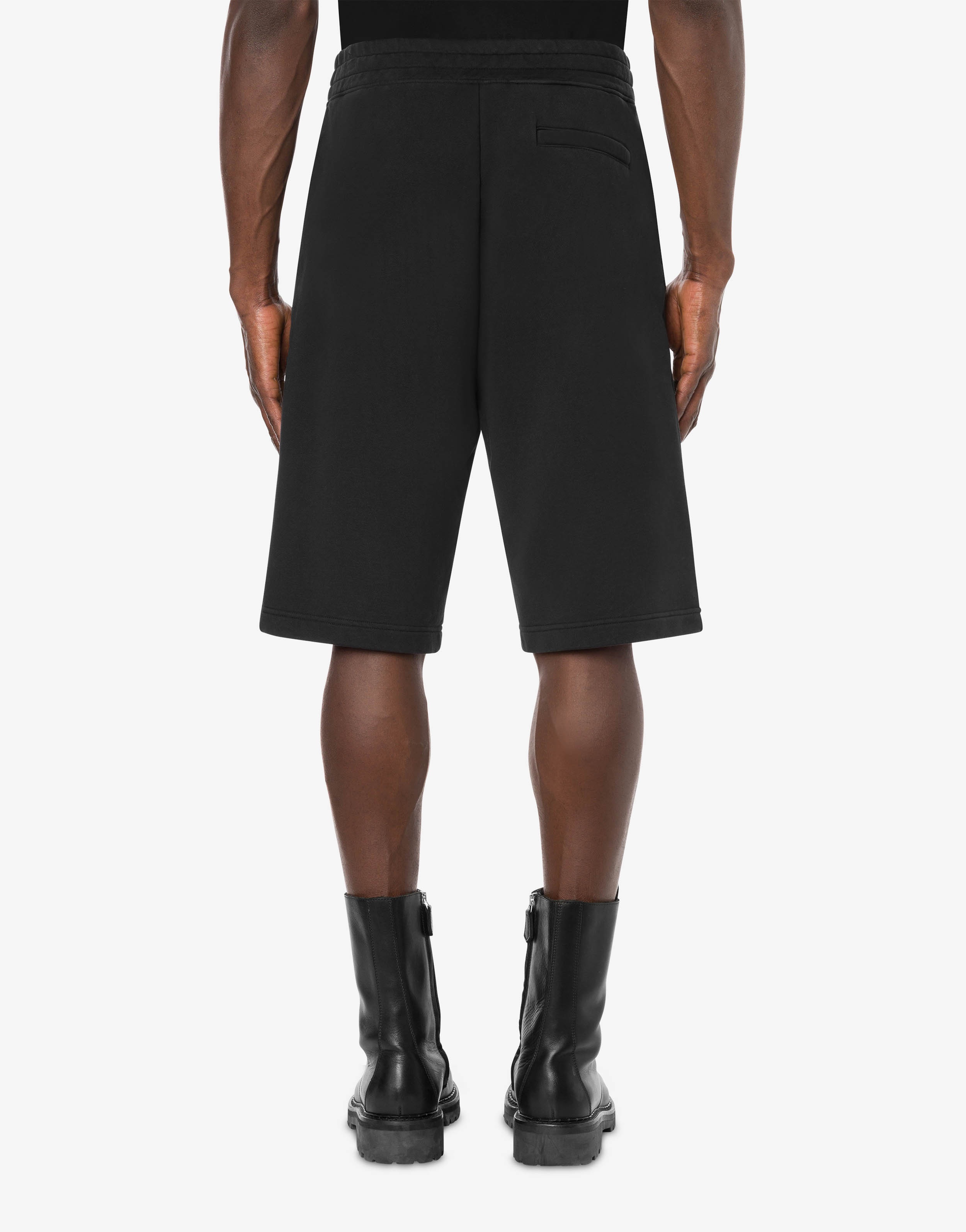 MOSCHINO VARSITY FLEECE BERMUDA SHORTS - 3