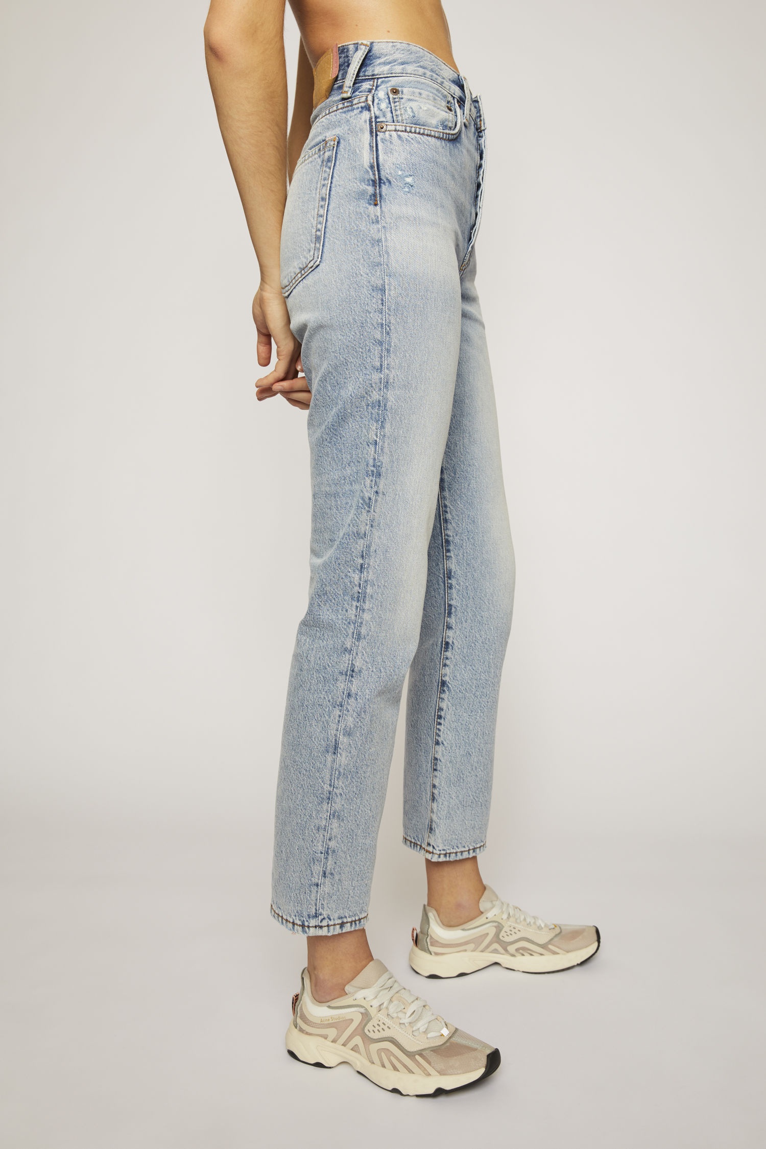 Cropped straight fit jeans light blue - 5