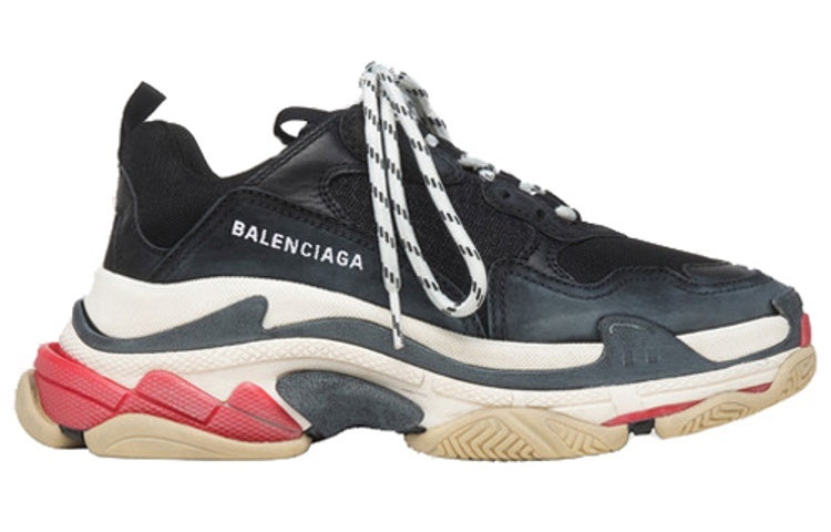 (WMNS) Balenciaga Triple S Sneaker 'Black Red' 524037W09O11000 - 2