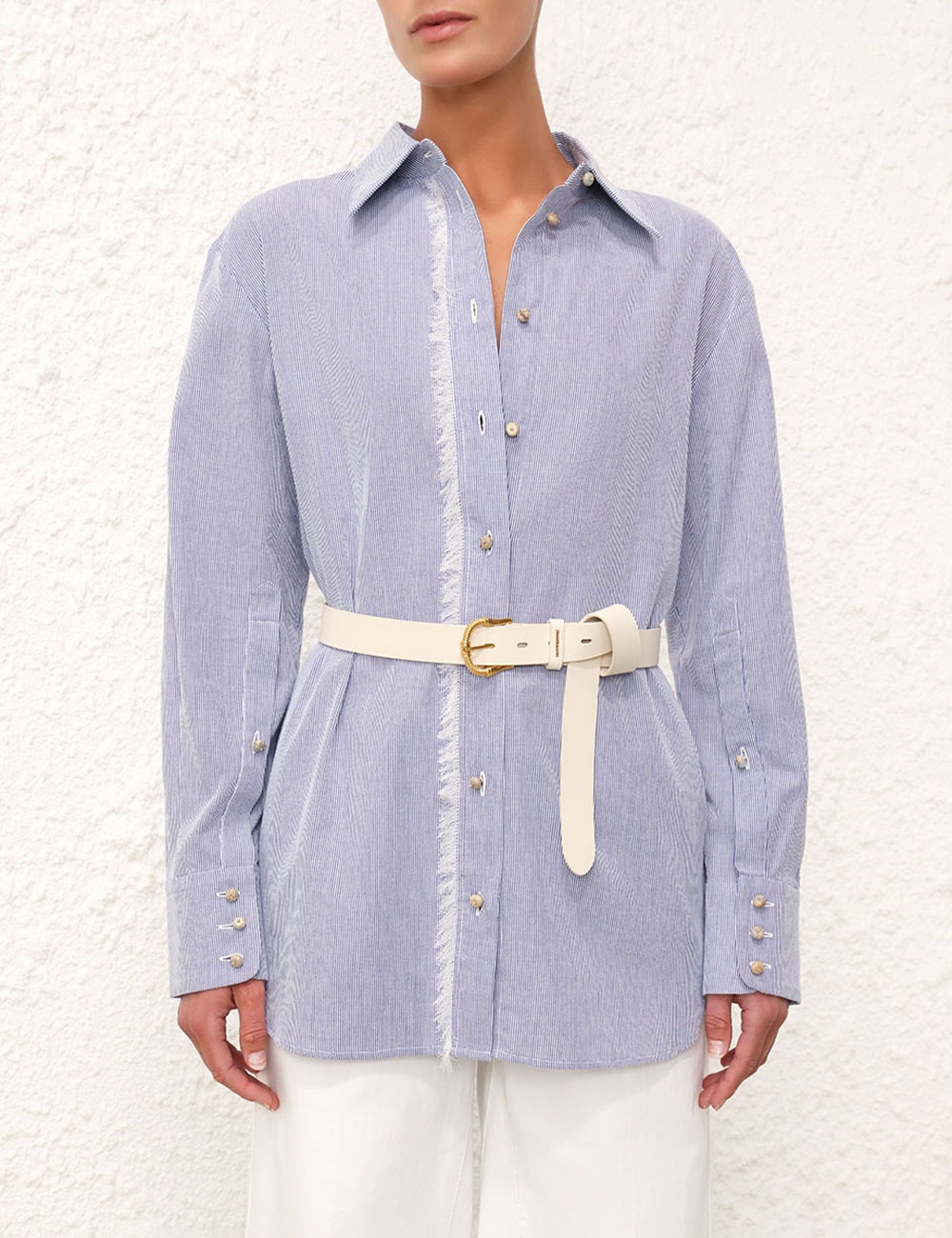 TWISTED BUCKLE LEATHER BELT 30 - 2