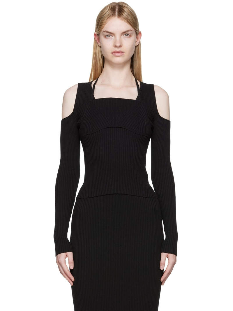 Black Cutout Sweater 1