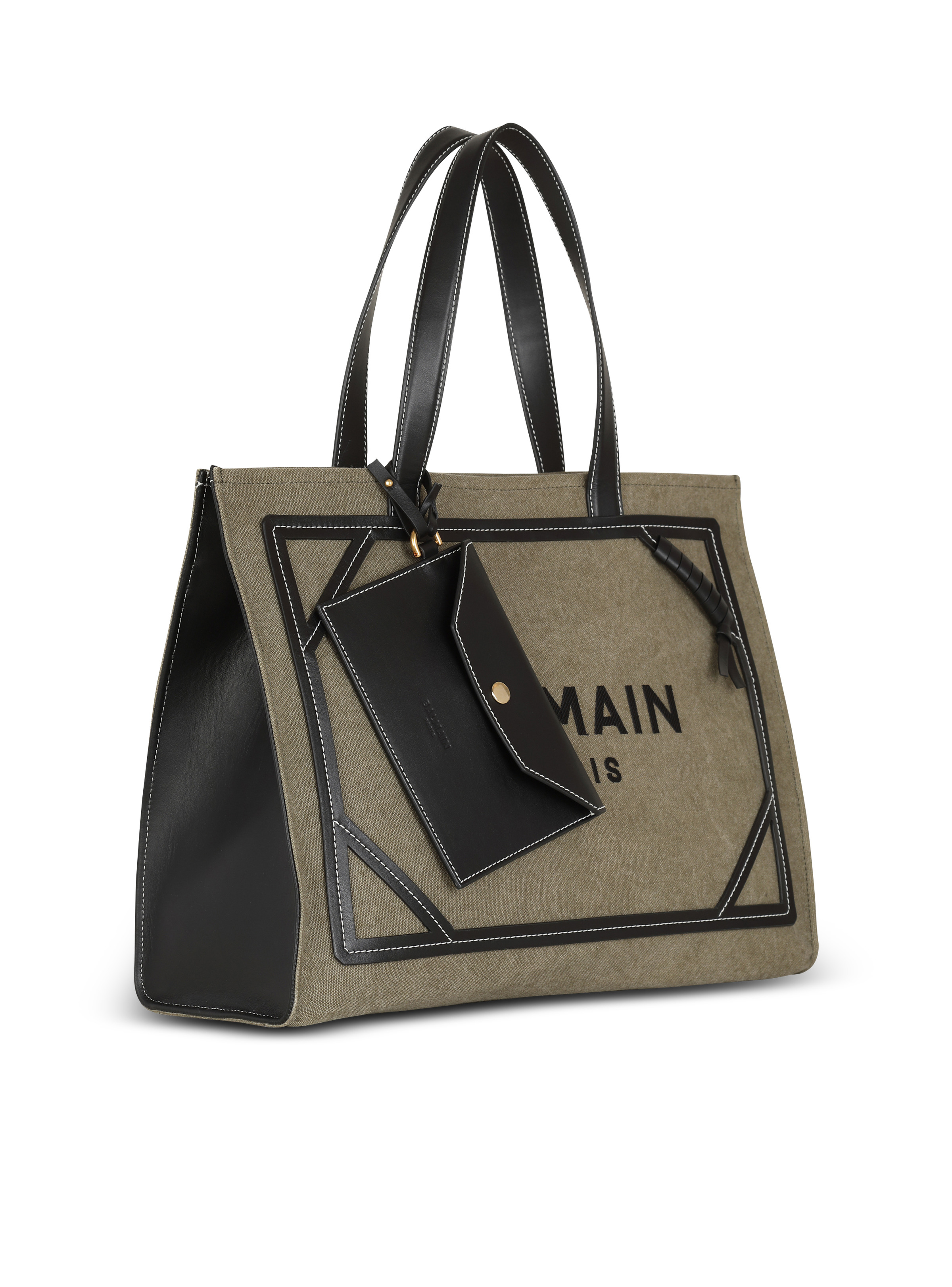 B-Army 42 canvas tote bag with leather details - 3