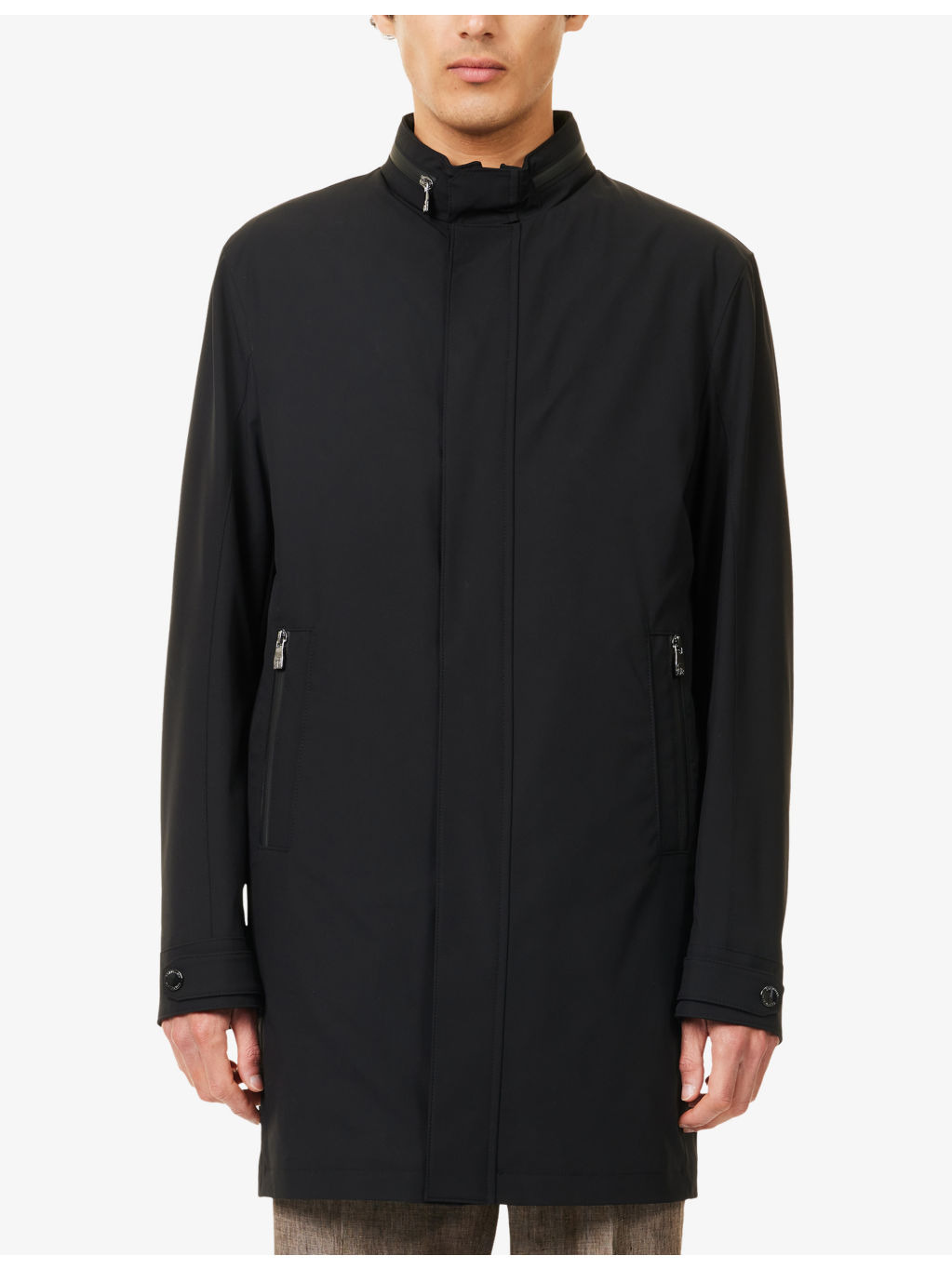 Concealed-Hood Detachable-Lining Waterproof Jacket - 3